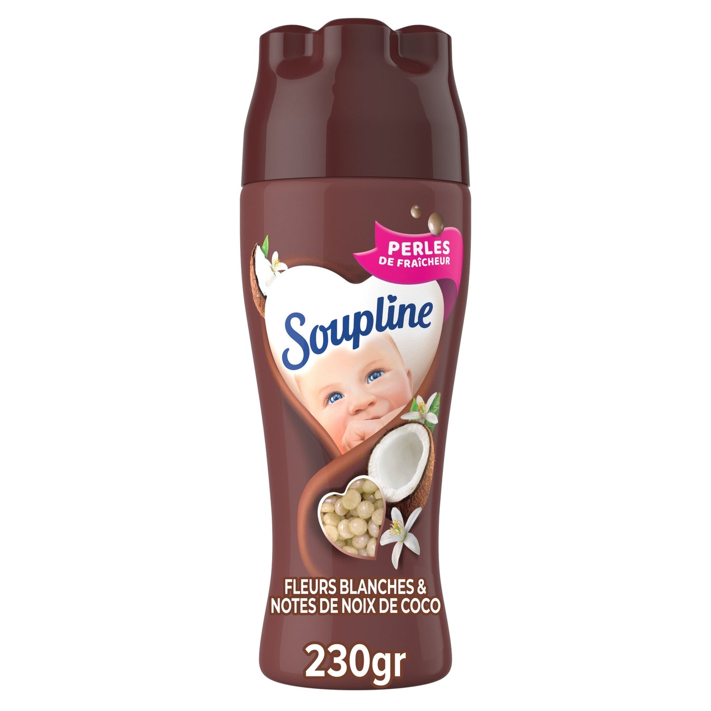 Parfum de Linge Perles Fleurs Blanches et Noix de Coco SOUPLINE