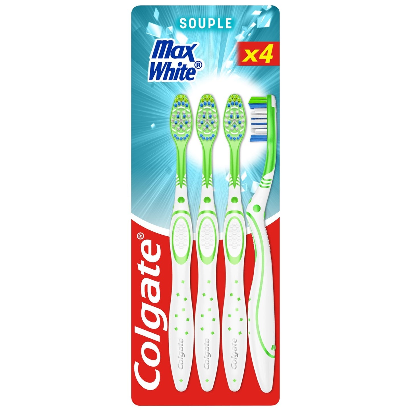 Brosse à Dents Souple Max White COLGATE le lot de 4 brosses à dents