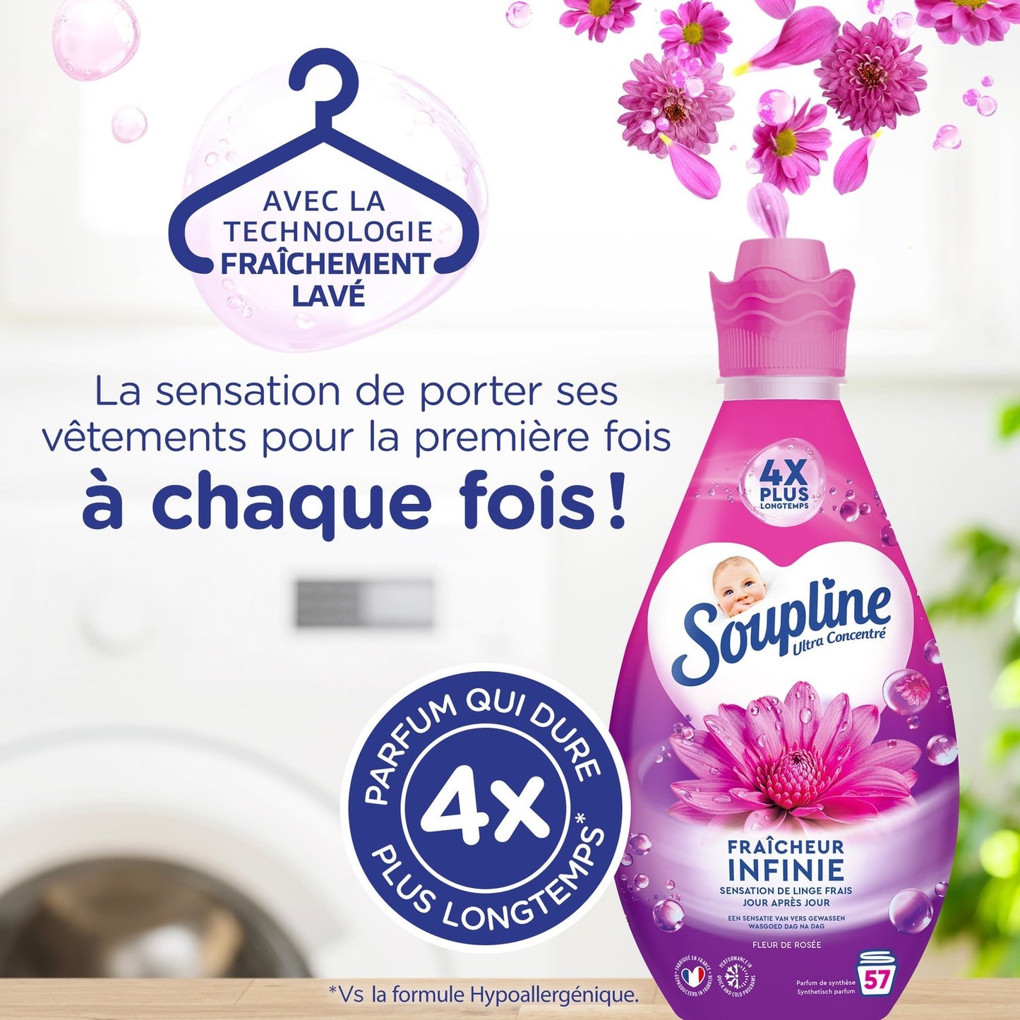 Adoucissant Concentré Ultra Fraîcheur Rosée SOUPLINE