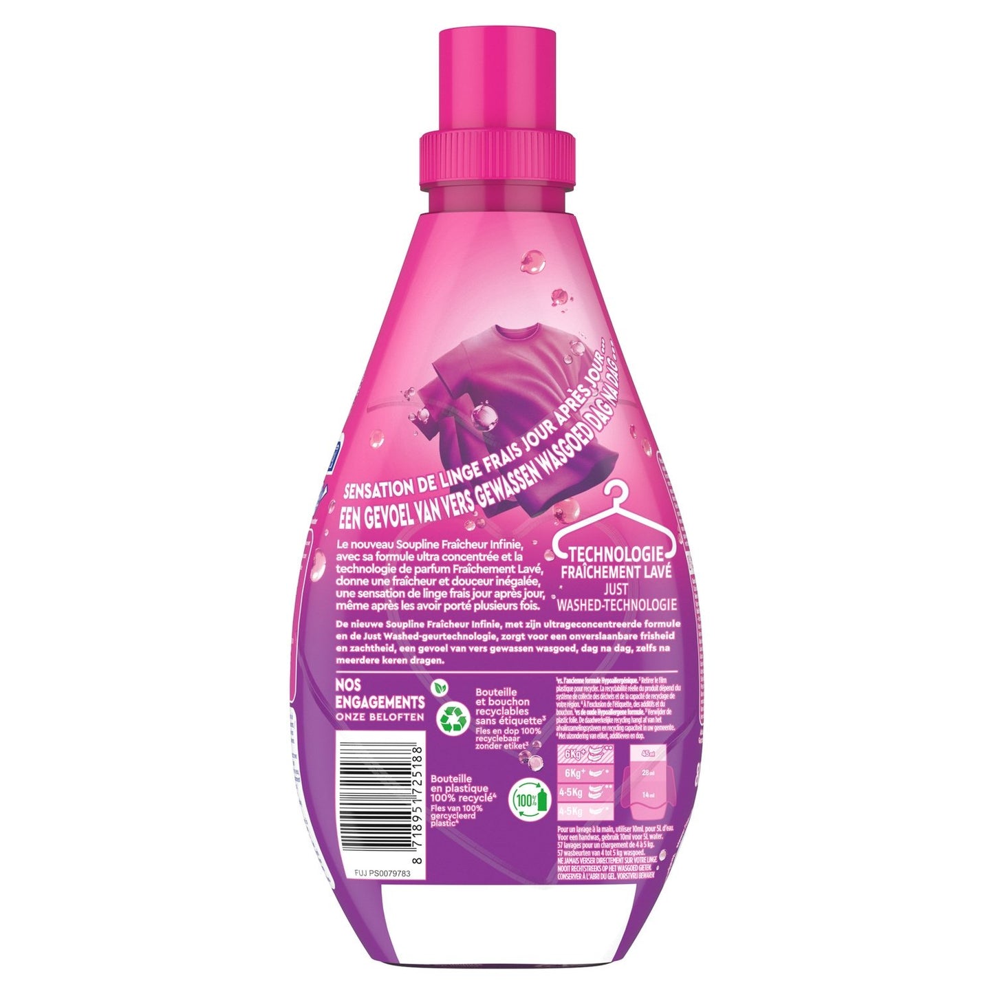 Adoucissant Concentré Ultra Fraîcheur Rosée SOUPLINE