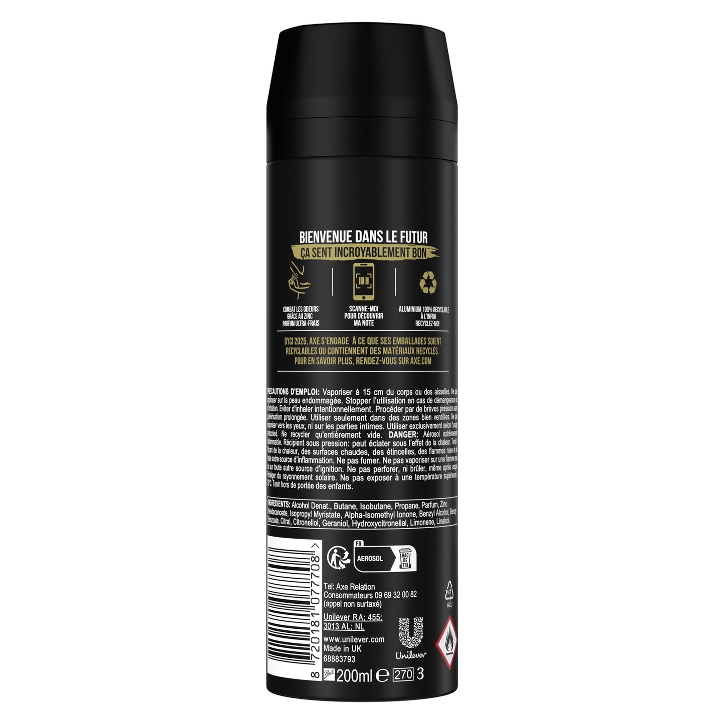 Déodorant Spray Homme Anti-Transpirant Gold Caramel AXE