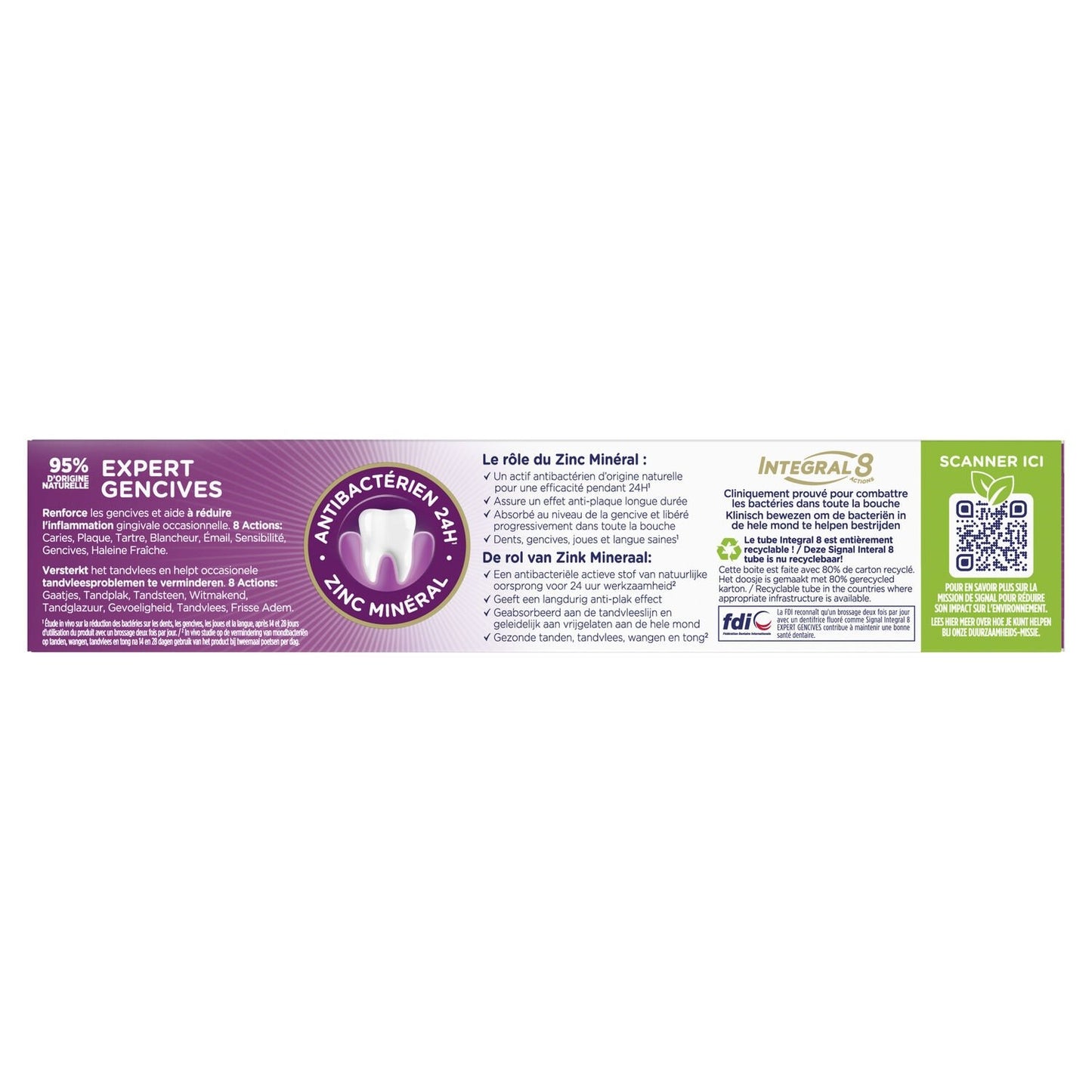 Dentifrice Integral 8 Resist+ Effet Prébiotique SIGNAL