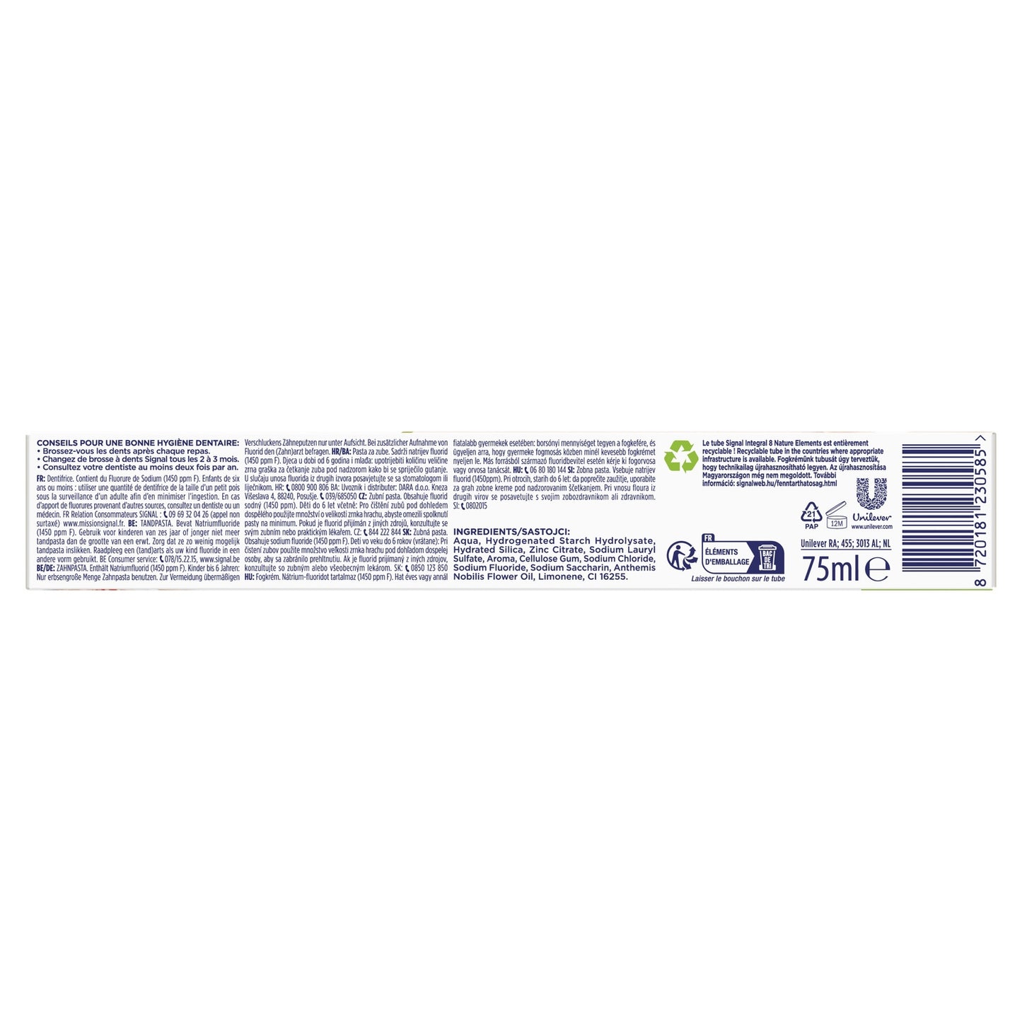 Dentifrice Integral 8 Nature Elements Sel Rose Camomille SIGNAL