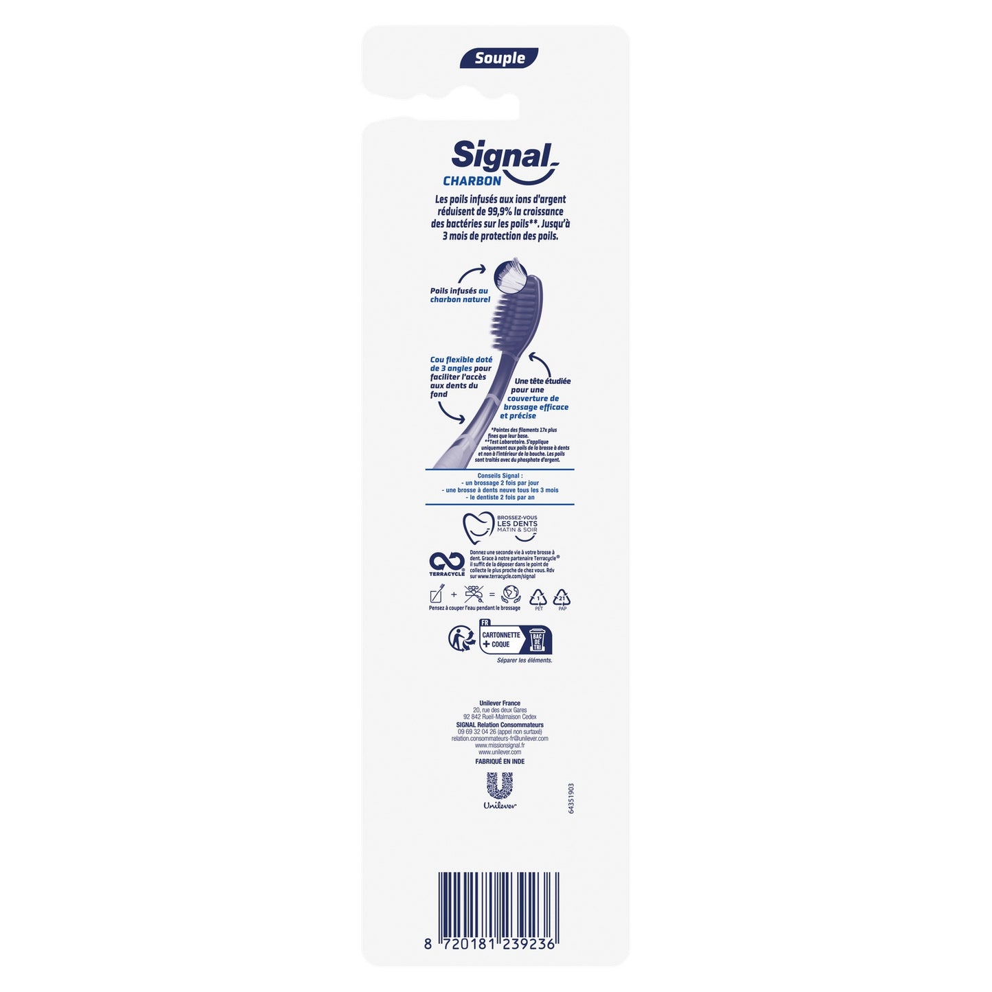 SIGNAL Soft Charcoal Toothbrush