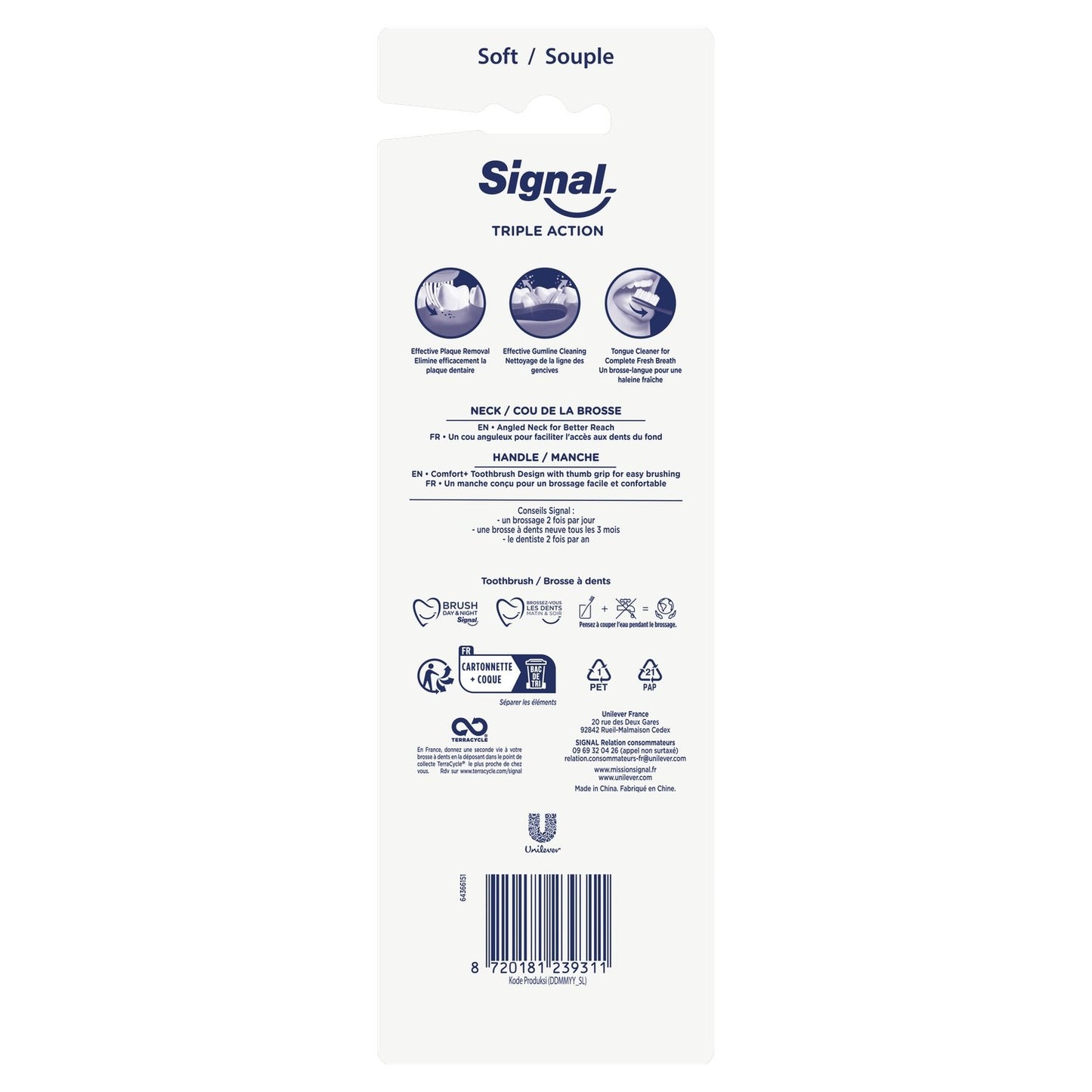 SIGNAL Triple Action Soft Toothbrush