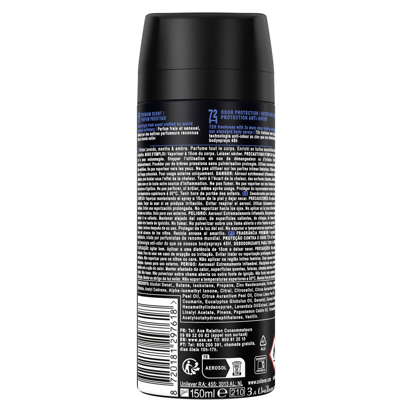 AXE Men's Deodorant Mint + Amber Scent Blue Lavender