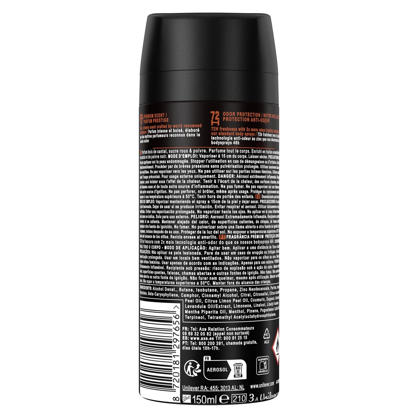 AXE Men's Deodorant Brown Sugar + Pepper Scent Copper Sandalwood