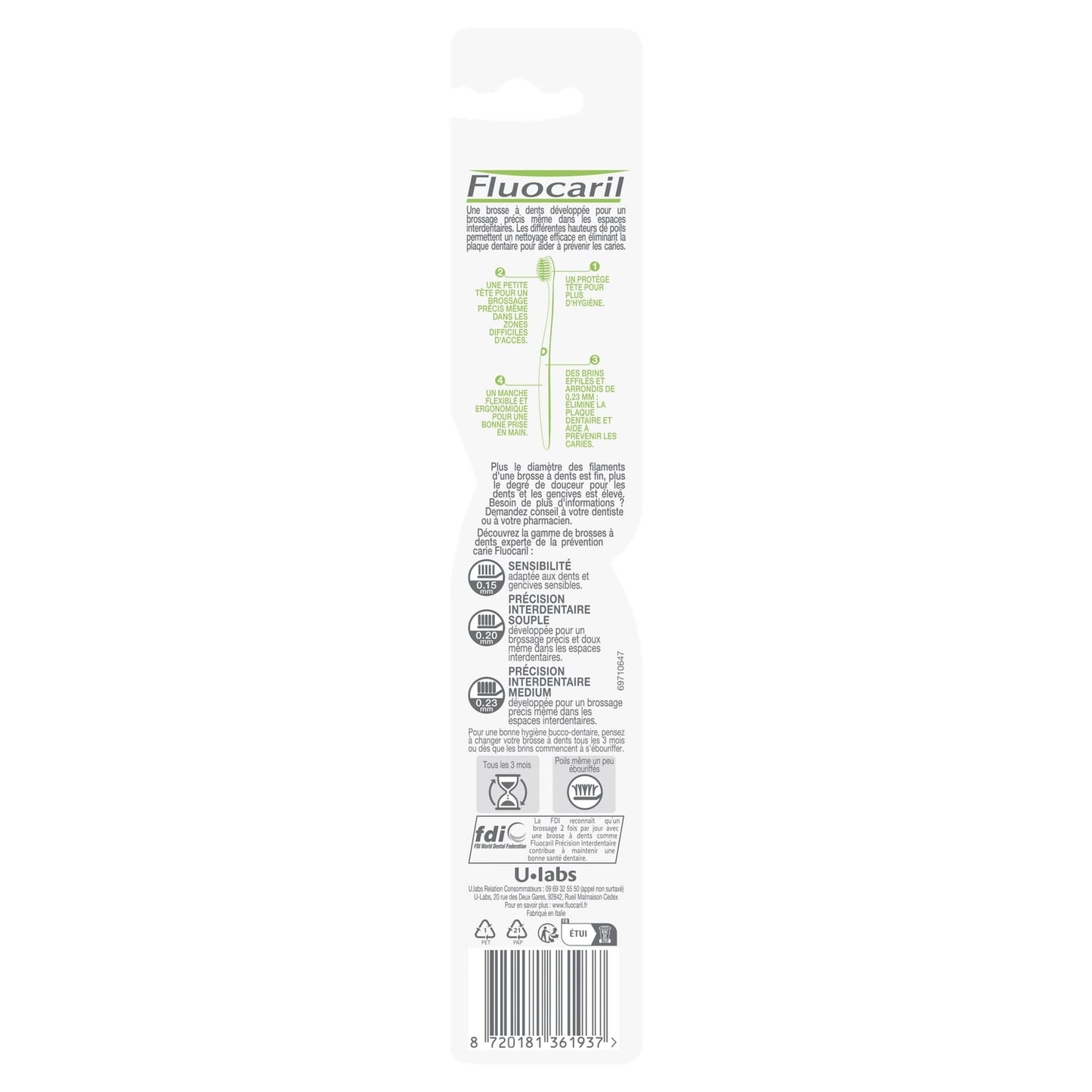 Brosse à dents Medium Précision Interdentaire FLUOCARIL