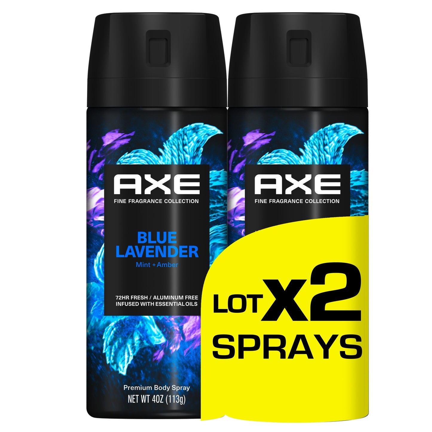 Déodorant Spray Homme Lavande et Menthe Blue Lavender AXE