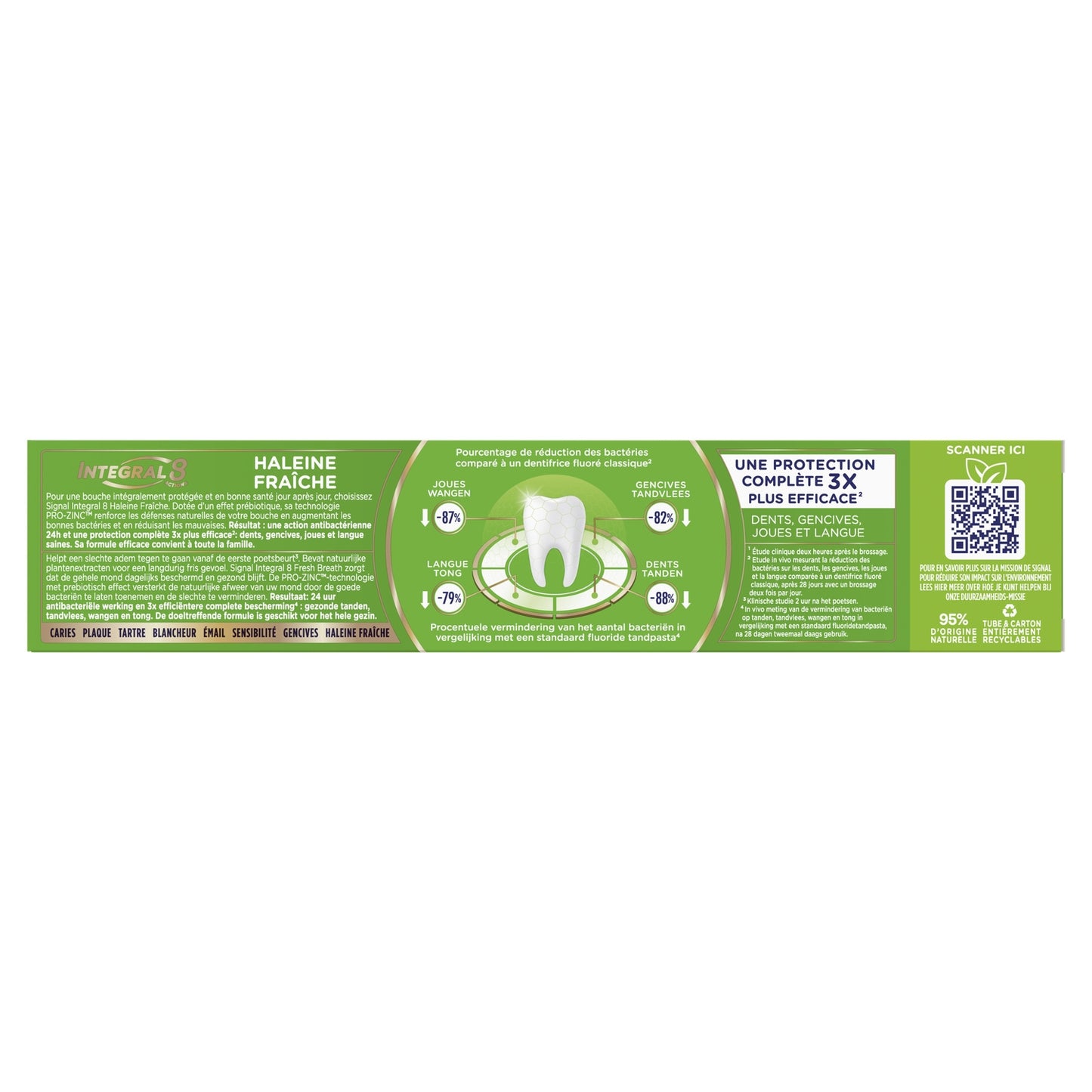 Dentifrice Integral 8 Haleine Fraîche Effet Prébiotique SIGNAL