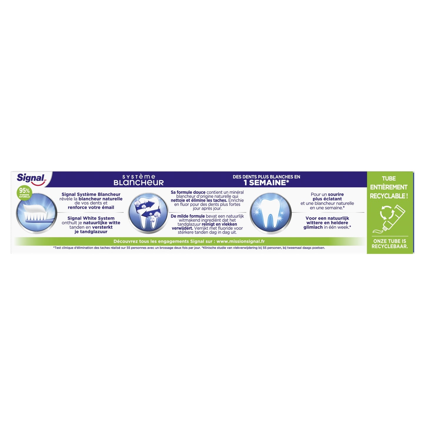 Dentifrice Système Blancheur Original 1 Semaine SIGNAL