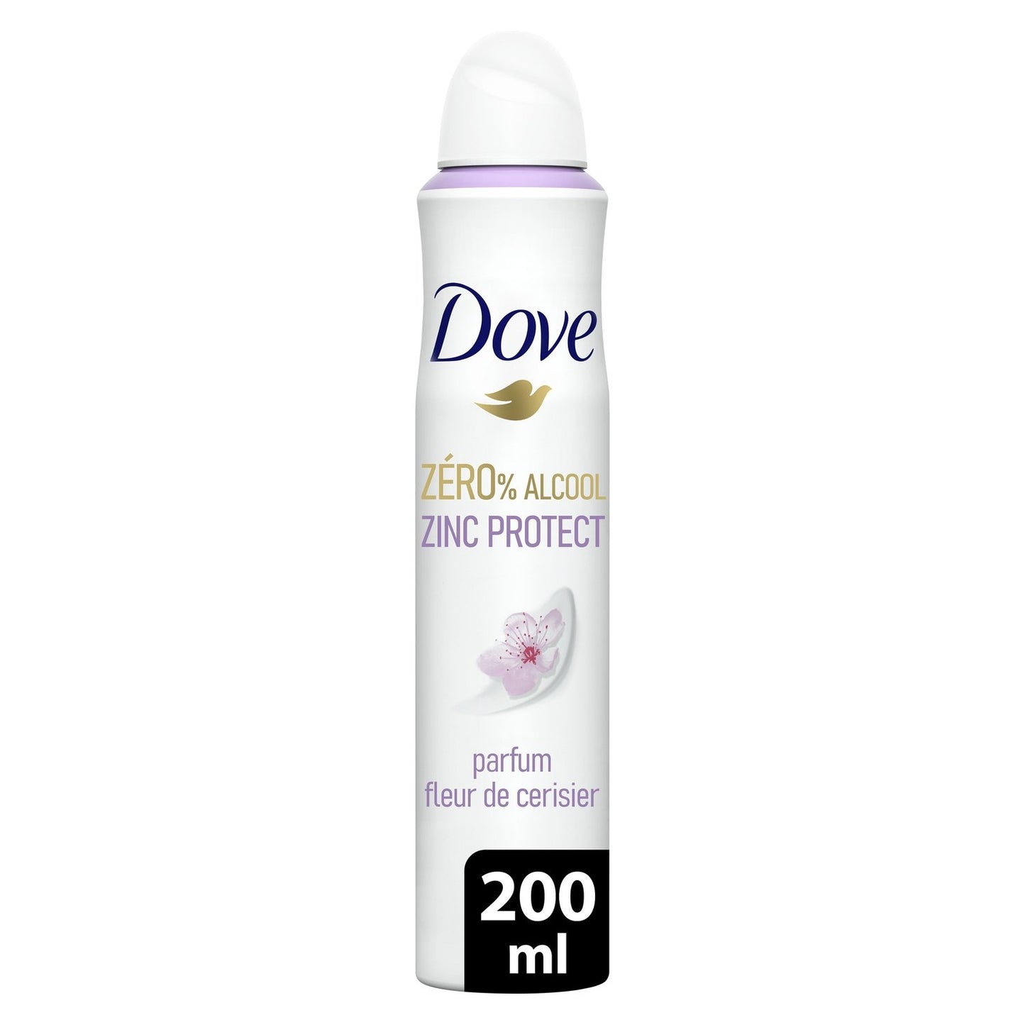 Déodorant Spray Compressé Zinc Protect Fleur de Cerisier 0% Alcool DOVE le flacon de 200mL