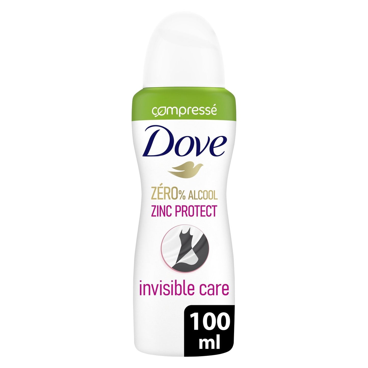 Déodorant Spray Compressé Invisible Care Zinc Protect DOVE le flacon de 200mL