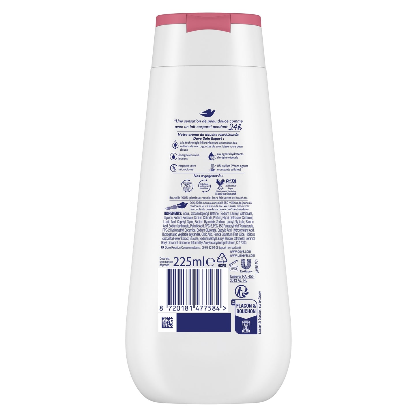 Crème Douche Soin Vivifiant Grenade et Hibiscus DOVE