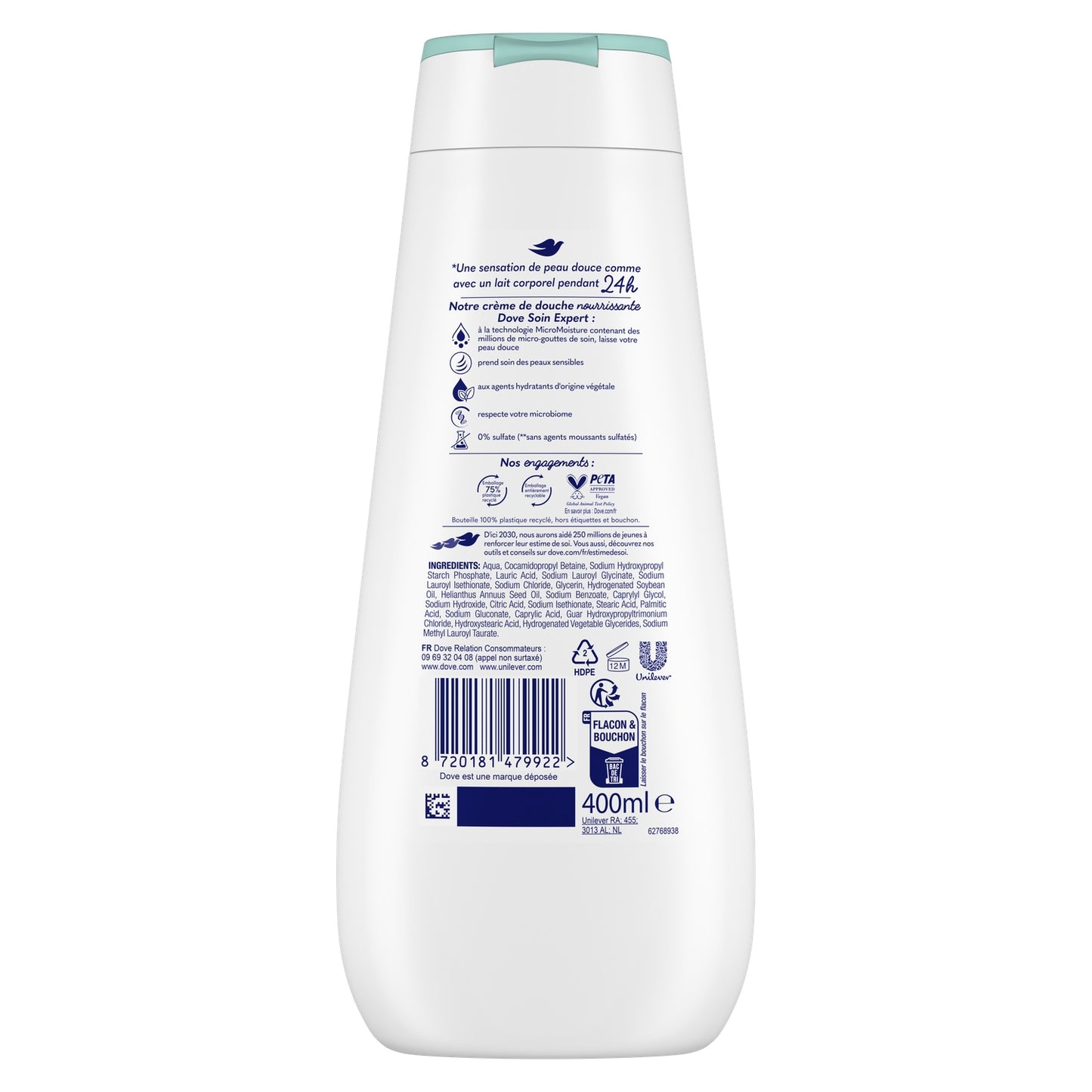 Gel Douche Hypoallergénique DOVE
