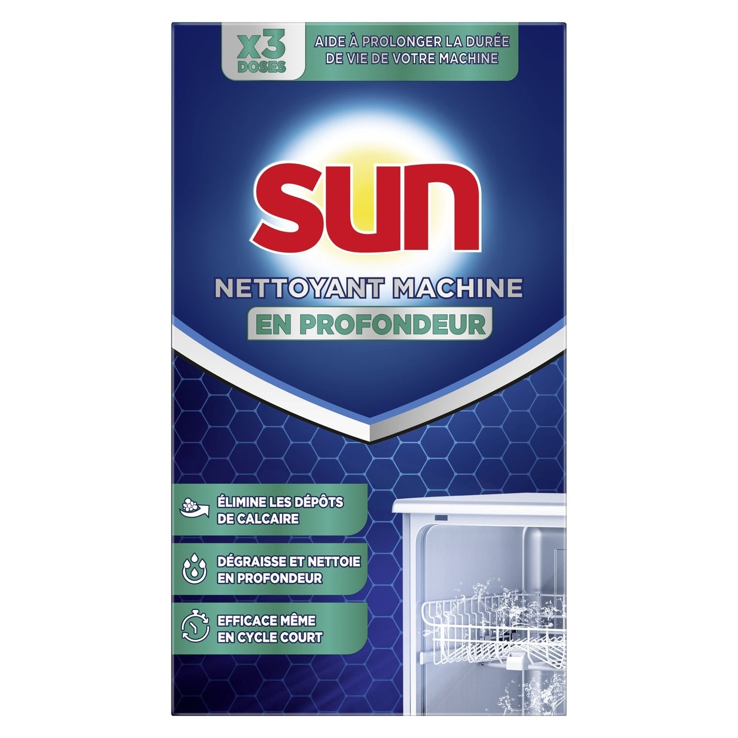 Nettoyant Machine Lave-Vaisselle en Profondeur SUN la boite de 120g