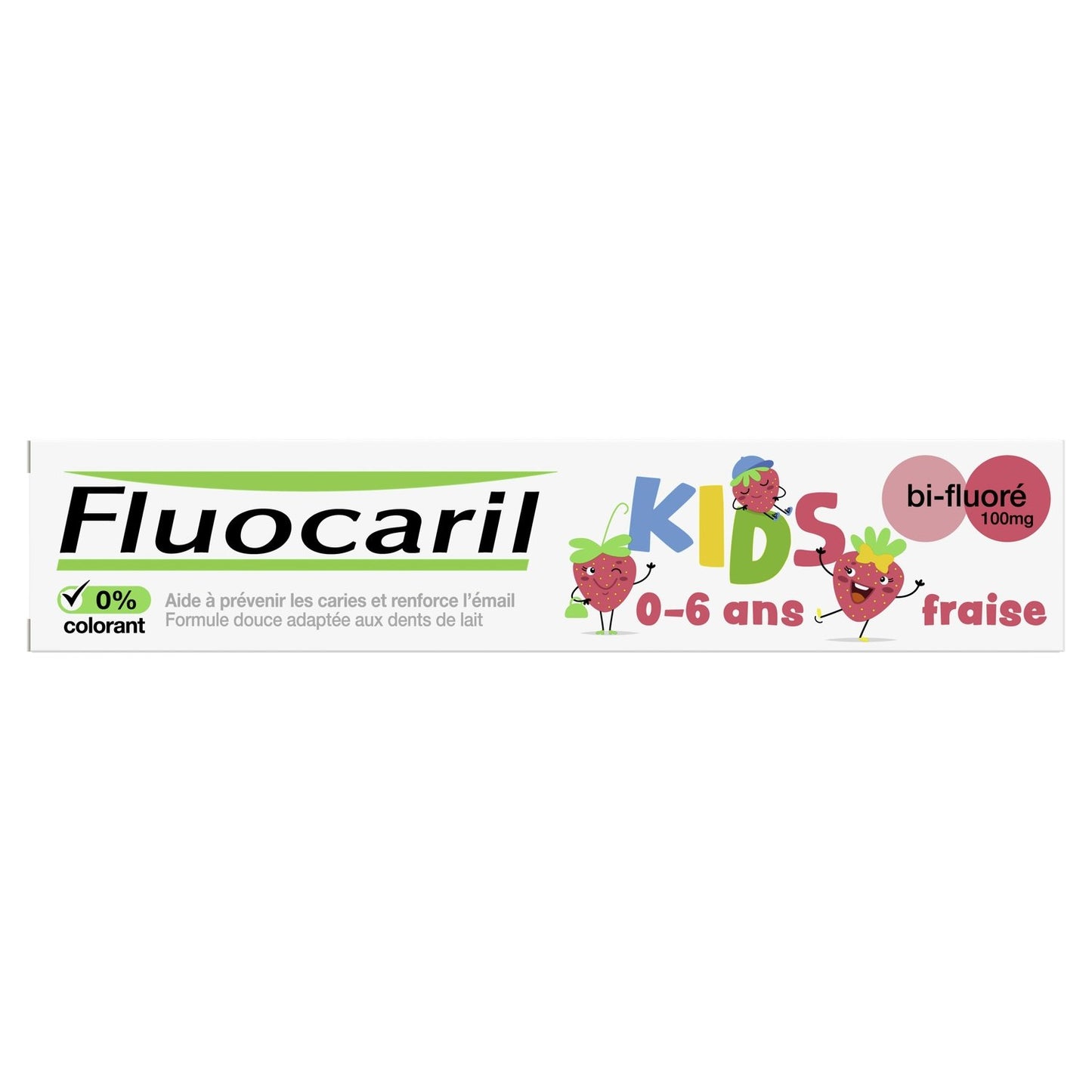 Dentifrice Enfant 0-6 Ans Anti-Caries Goût Fraise FLUOCARIL le tube de 75mL