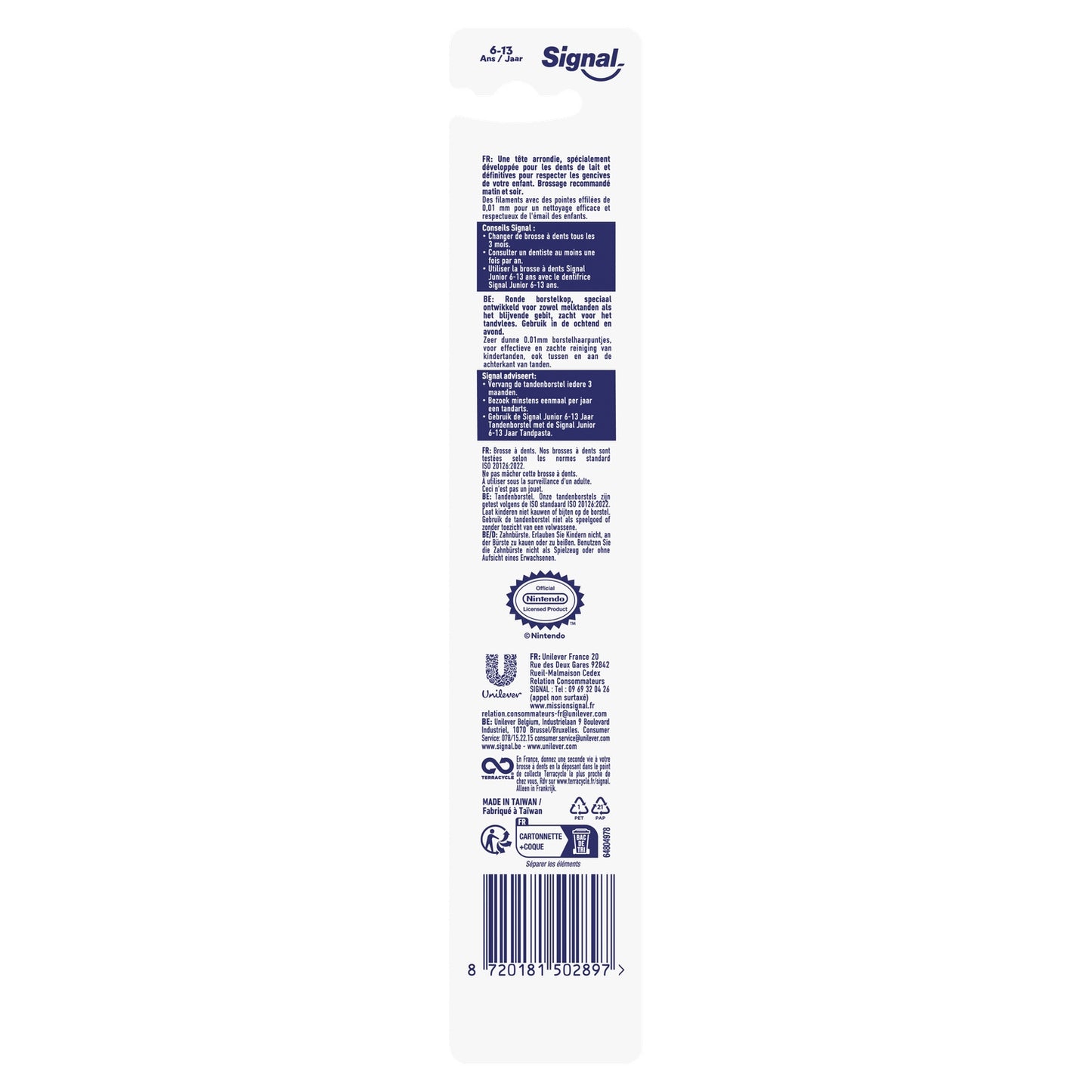 Brosse à Dents Extra Souple Enfant 6-13 Ans Super Mario SIGNAL
