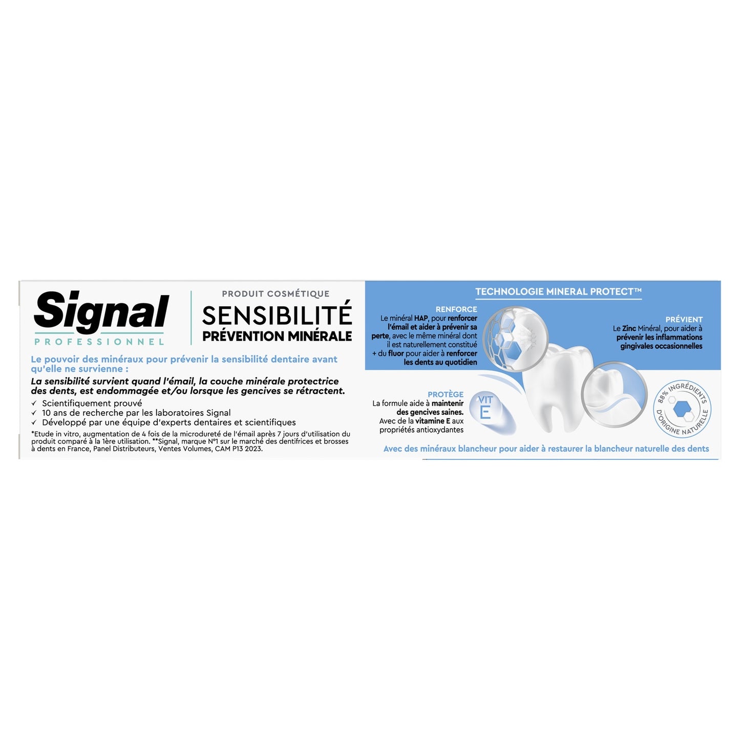 Dentifrice Sensibilité Protection Minérale Blancheur SIGNAL