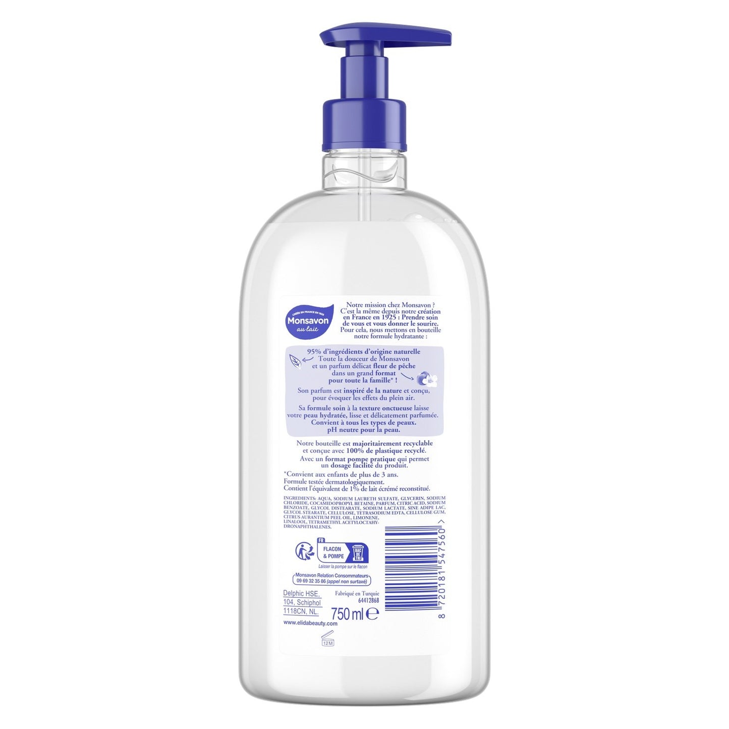 Crème Douche Hydratant Fleur de Pêche MONSAVON