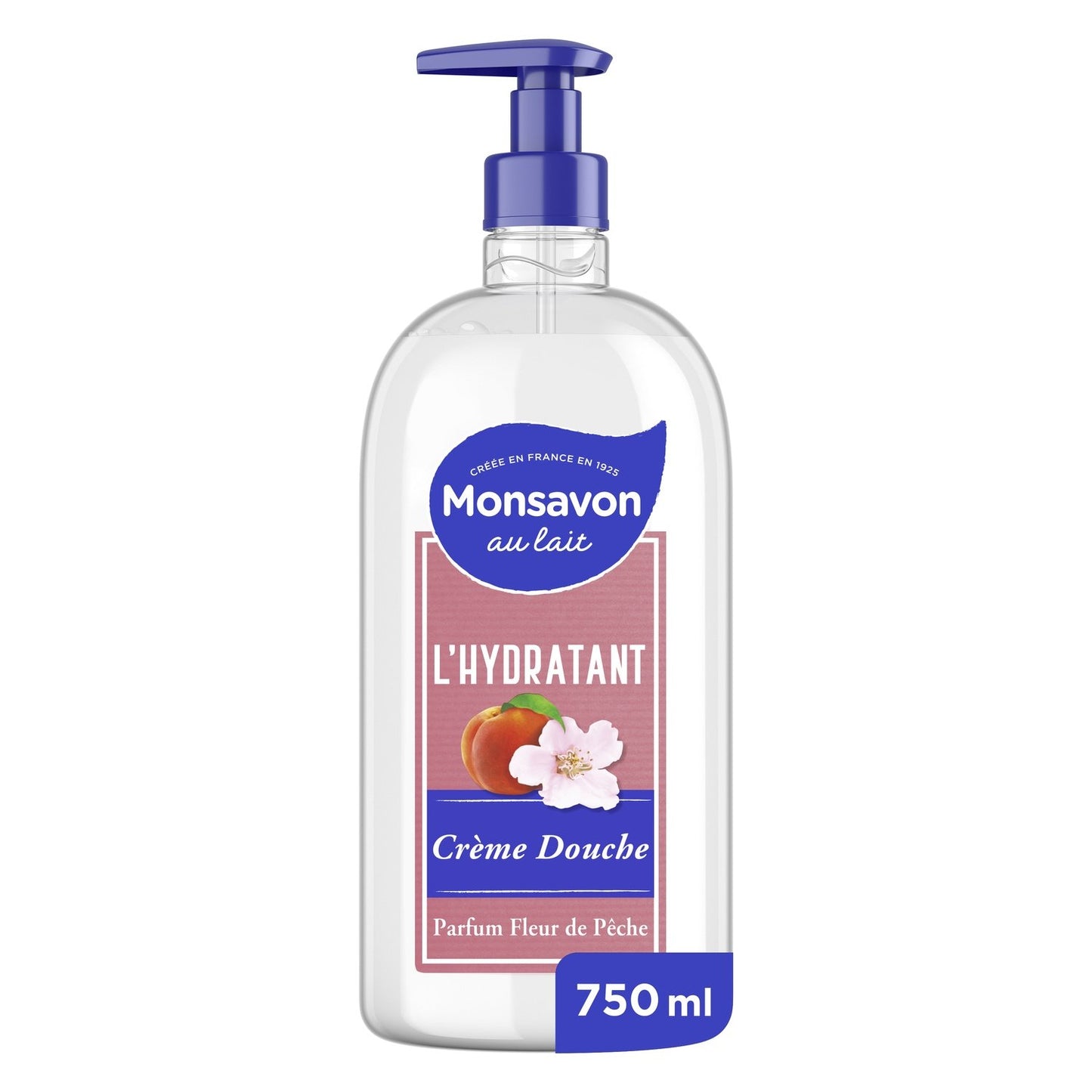 Crème Douche Hydratant Fleur de Pêche MONSAVON le flacon de 750mL