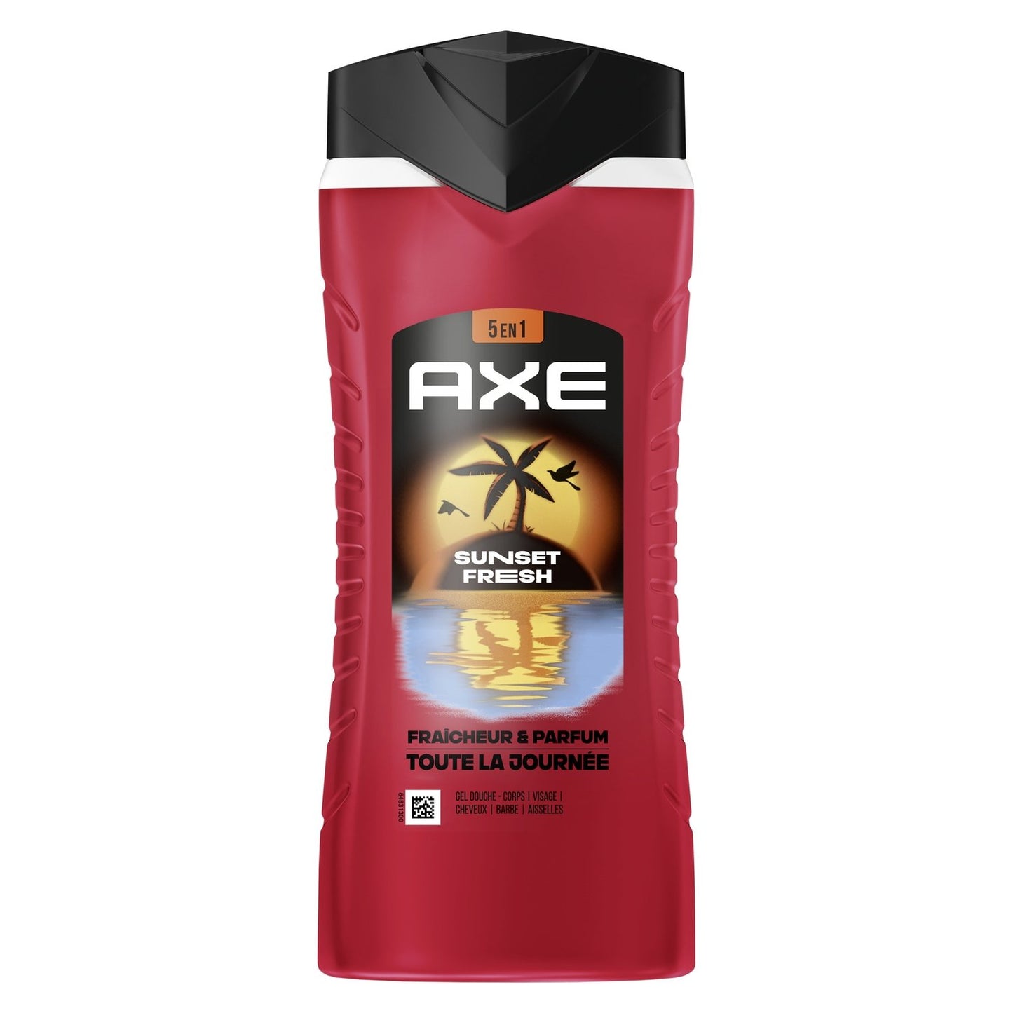 Gel Douche Homme Corps Cheveux Fraîcheur et Parfum Sunset Fresh 5-En-1 AXE le flacon de 400mL