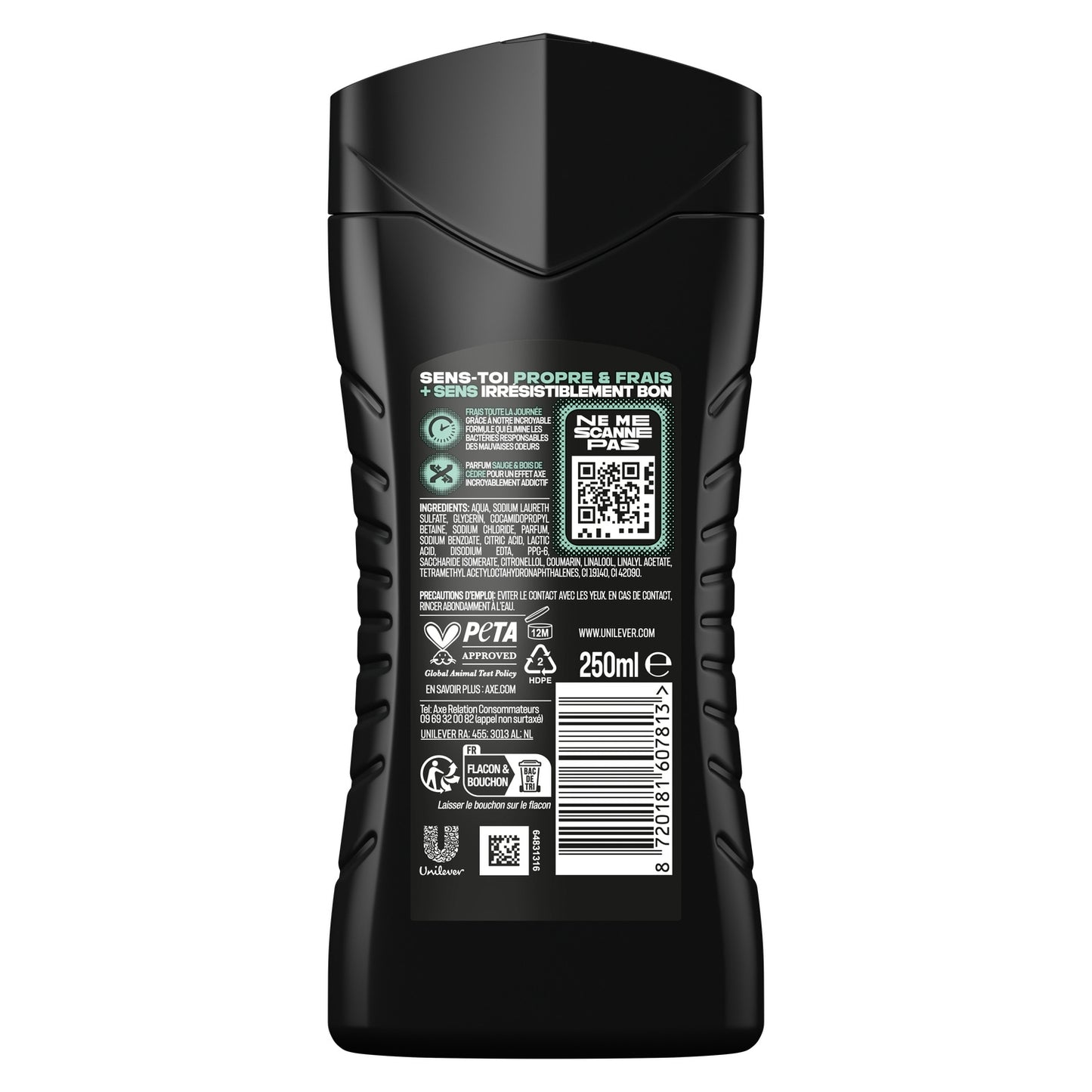 Gel Douche Homme Corps Cheveux Fraîcheur Parfum 24h Apollo AXE