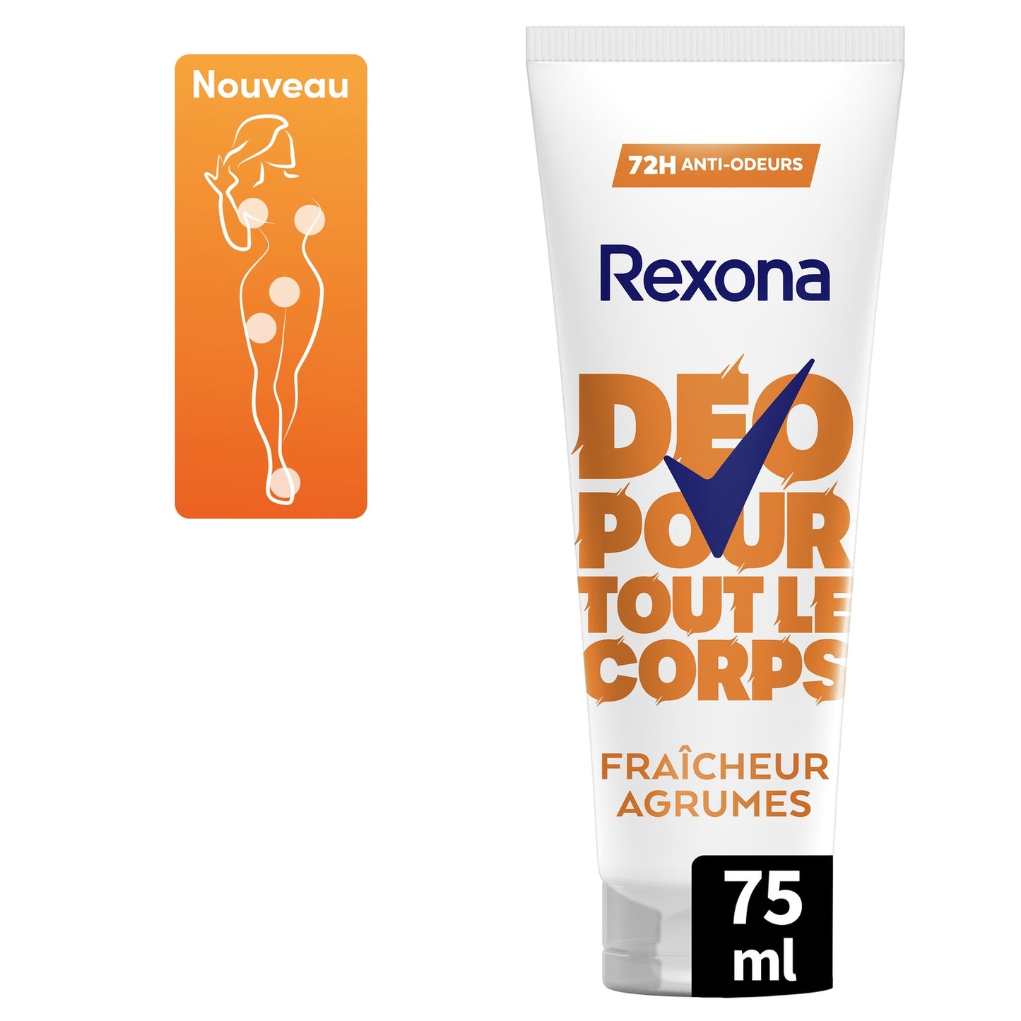 Déodorant Crème Tout le Corps Anti-odeurs Agrumes 72h REXONA