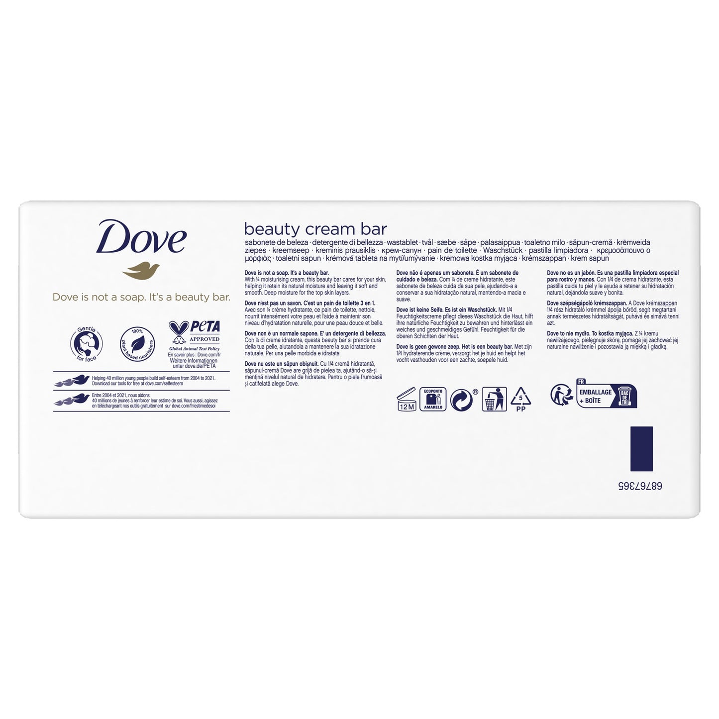 DOVE Beauty Cream Bar Moisturizing Hand Soap