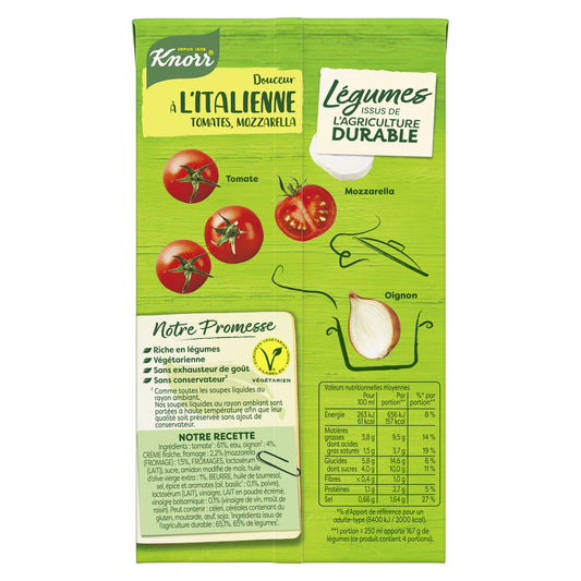 Soupe Liquide Douceur à l'Italienne Tomates Mozzarella KNORR