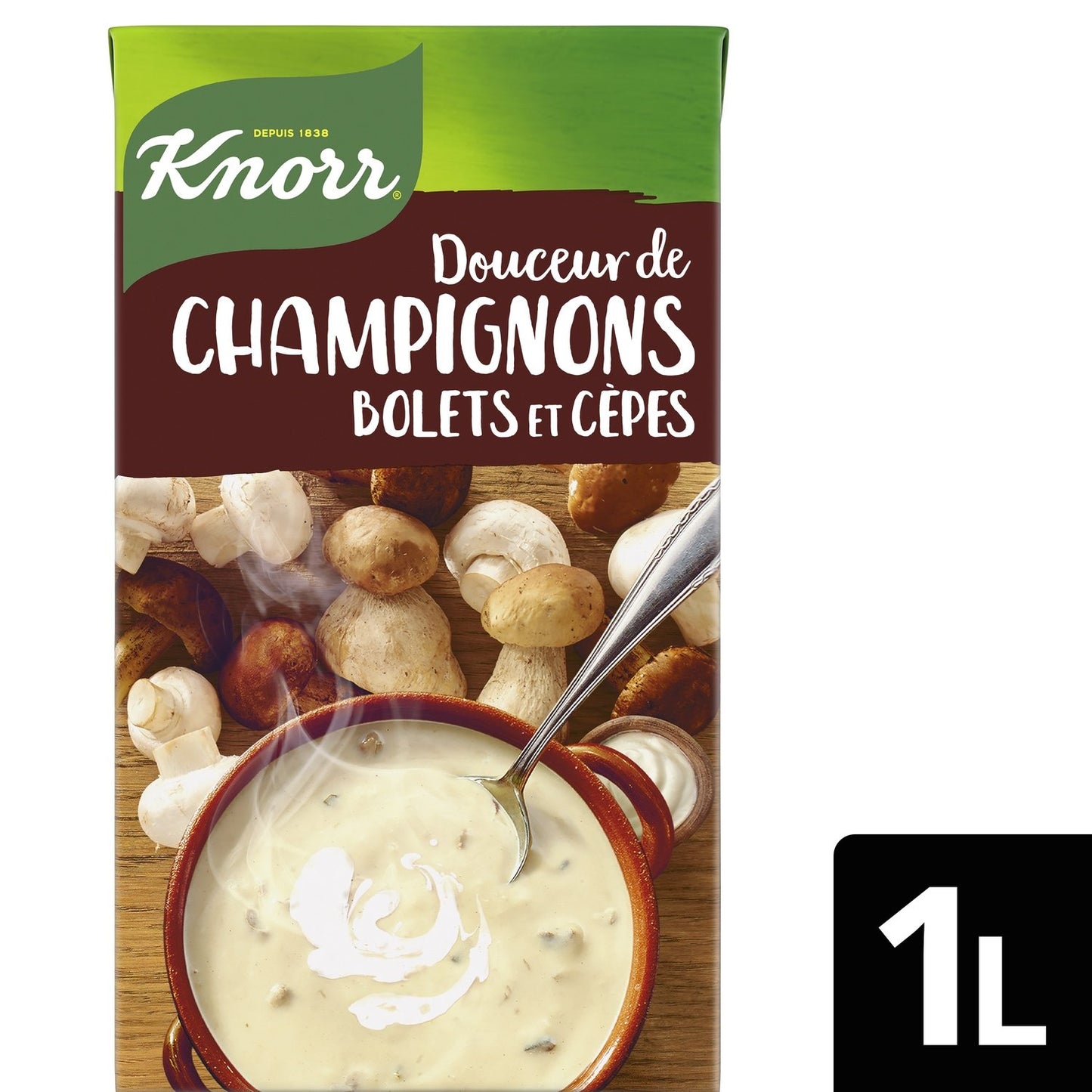 Soupe Velouté Champignons Bolets Cèpes KNORR la brique de 1L