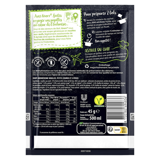Soupe Déshydratée Indonésienne Nouilles Légumes 5 Épices KNORR