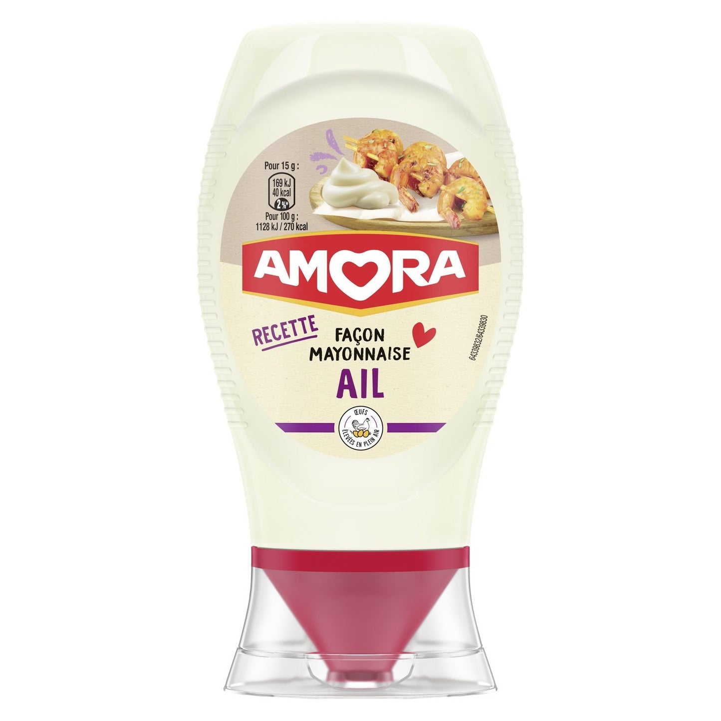 Sauce à l'Ail Façon Mayonnaise AMORA le flacon de 252g