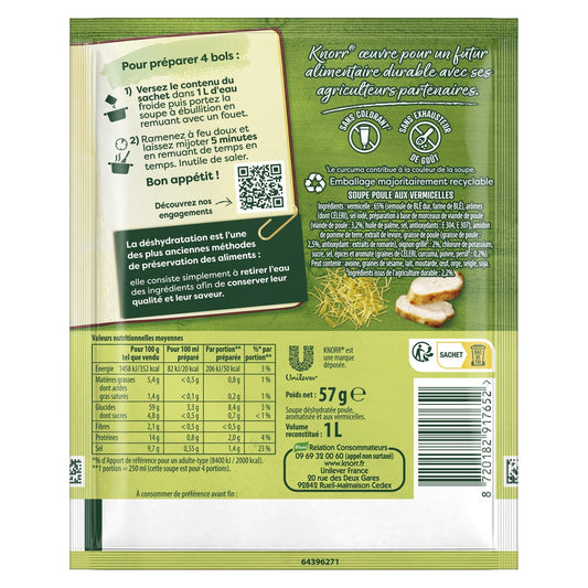 Soupe Déshydratée Poule Vermicelles Oignon KNORR