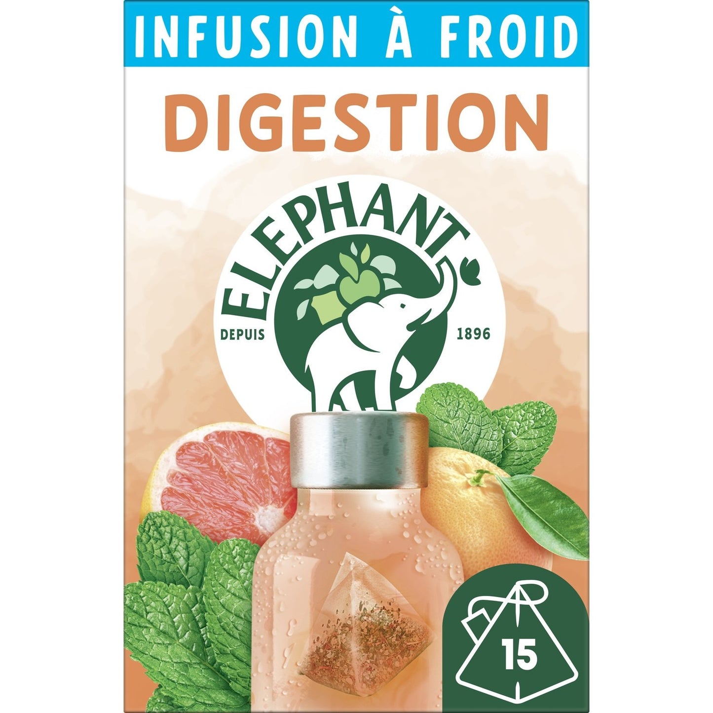 Infusion à Froid Digestion ELEPHANT la boite de 15 sachets