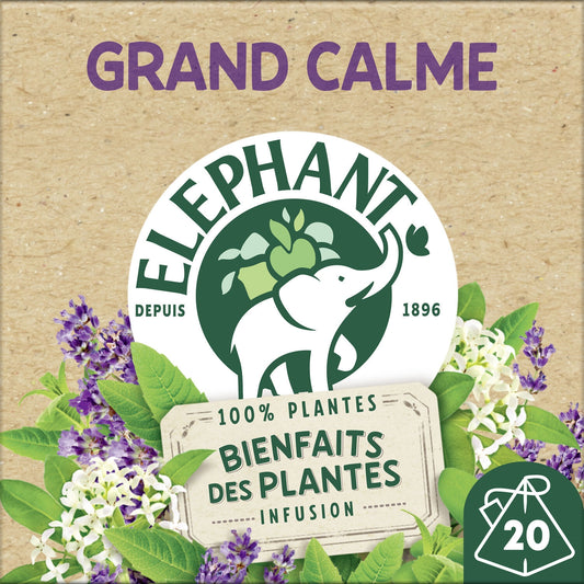 Infusion Bienfaits des Plantes Grand Calme ELEPHANT