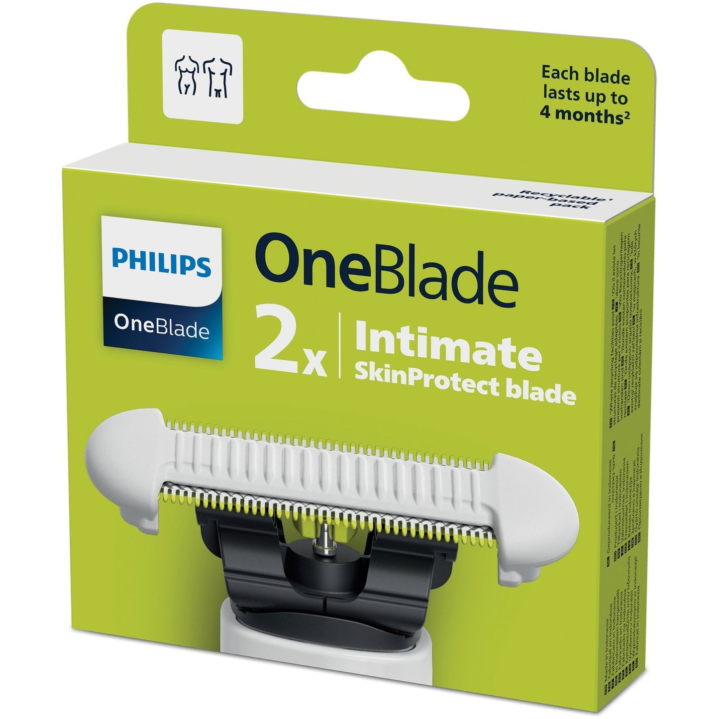 Lame de Rasoir pour Femme Intimate Skin Protect PHILIPS la boite de 2 produits