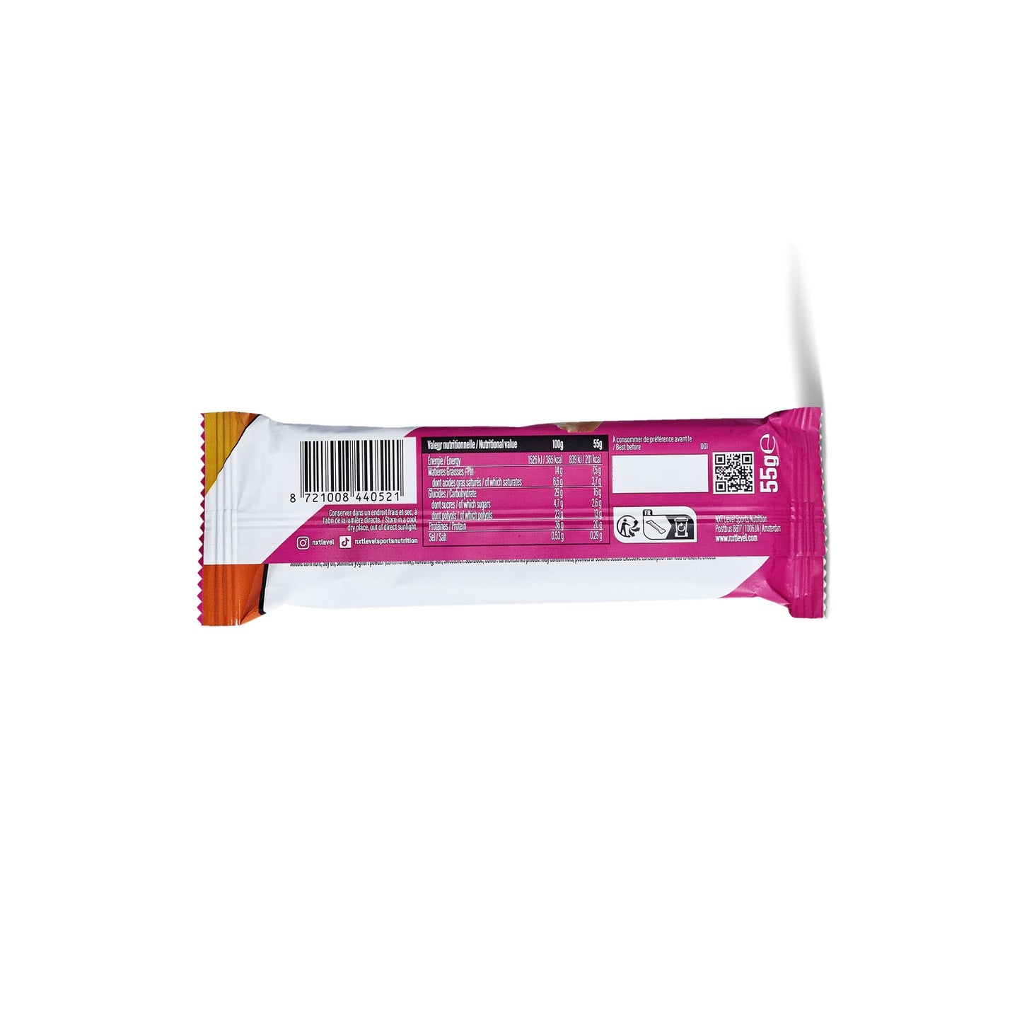 Barre Protéiné Goût Cheesecake Framboise Basic Fit NXT LEVEL