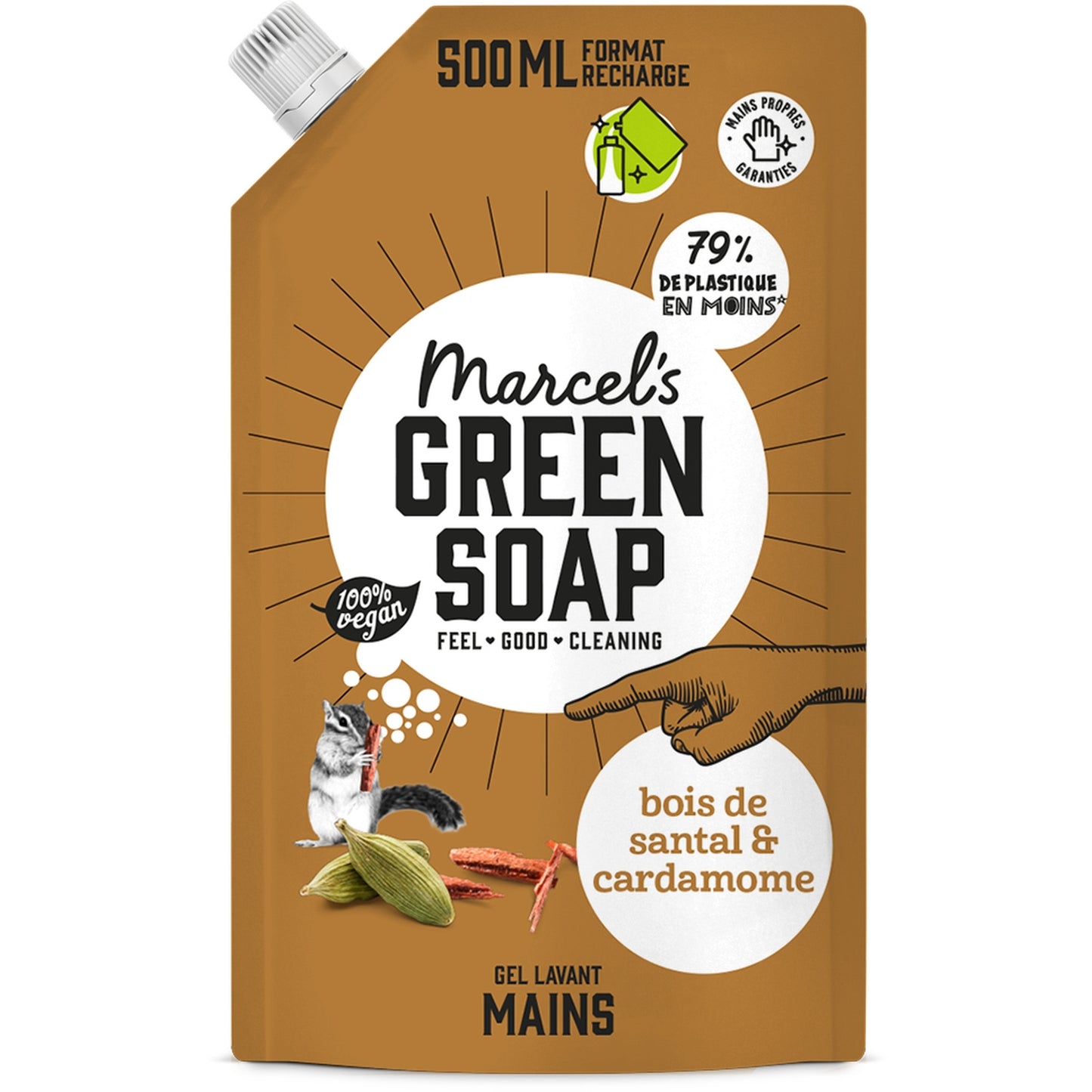 Gel Mains Format Recharge 79% De Plastique En Moins 100% Vegan MARCEL GREEN SOAP