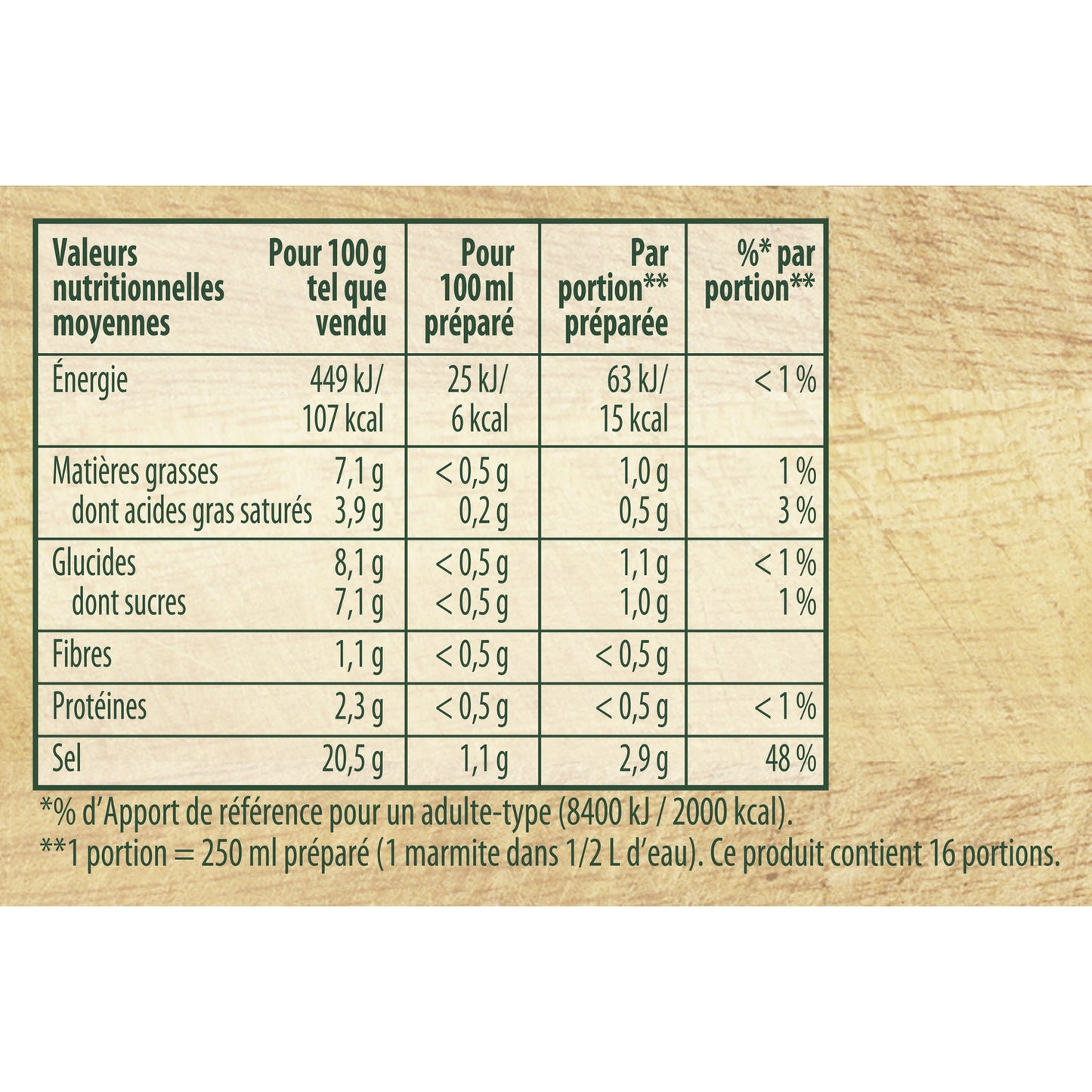 Marmite Bouillon de Légumes KNORR
