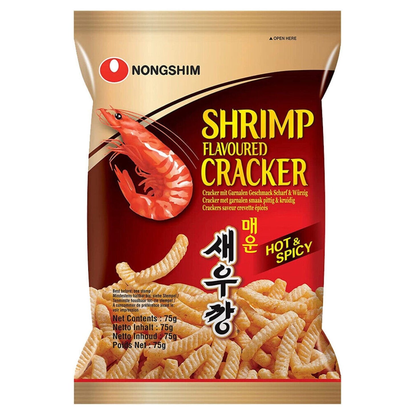 Chips Crevettes Épicée NONGSHIM le paquet de 75g