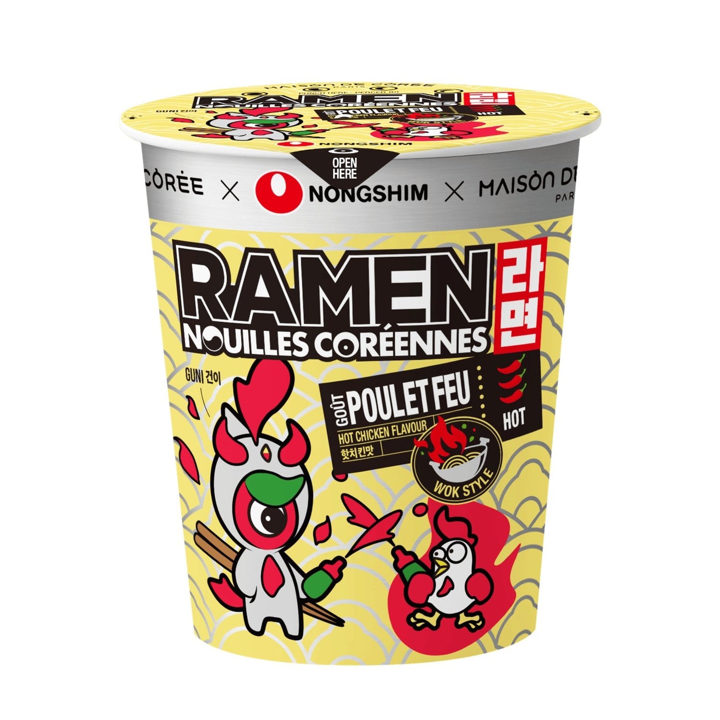Nouilles Coréenne au Goût Poulet MAISON DE COREE le bol de 75g