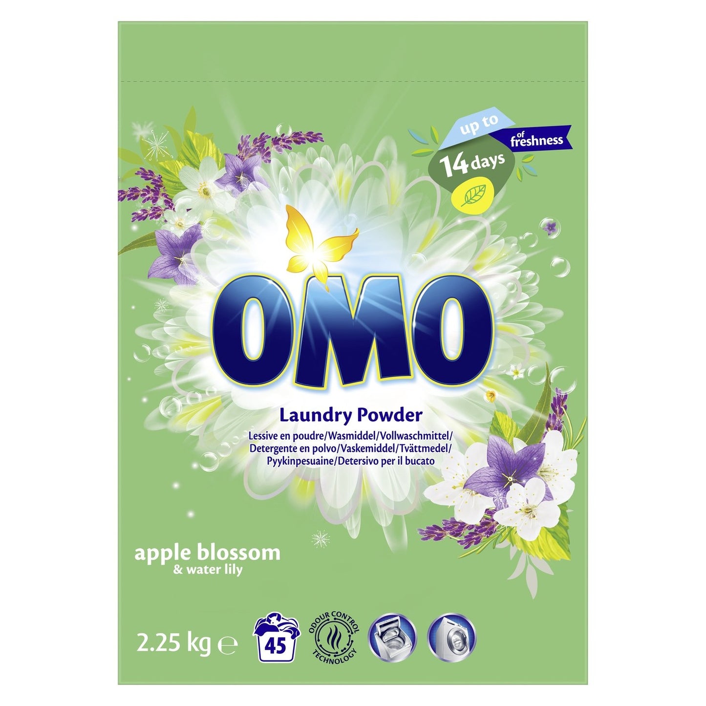 Lessive en Poudre Apple Blossom OMO le pack de 2.25kg