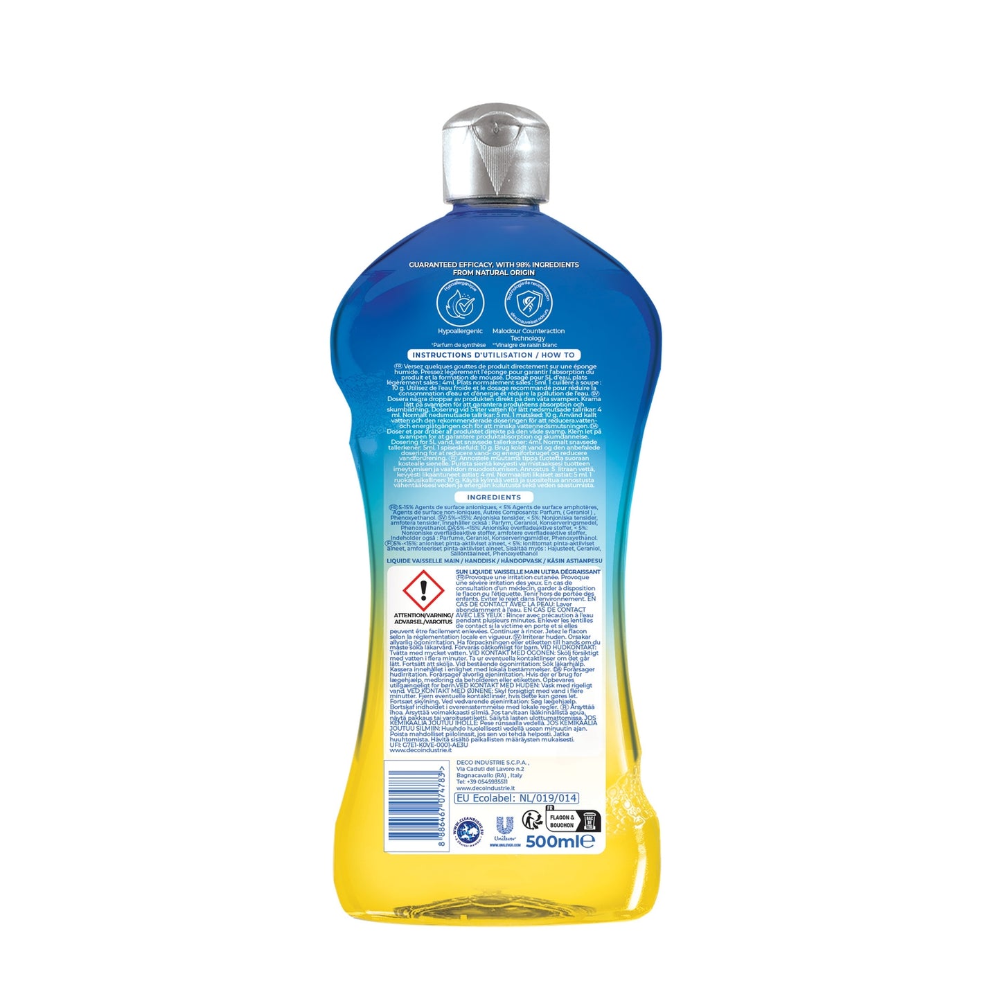 Liquide Vaisselle Citron Vinaigre Ultra Dégraissant SUN