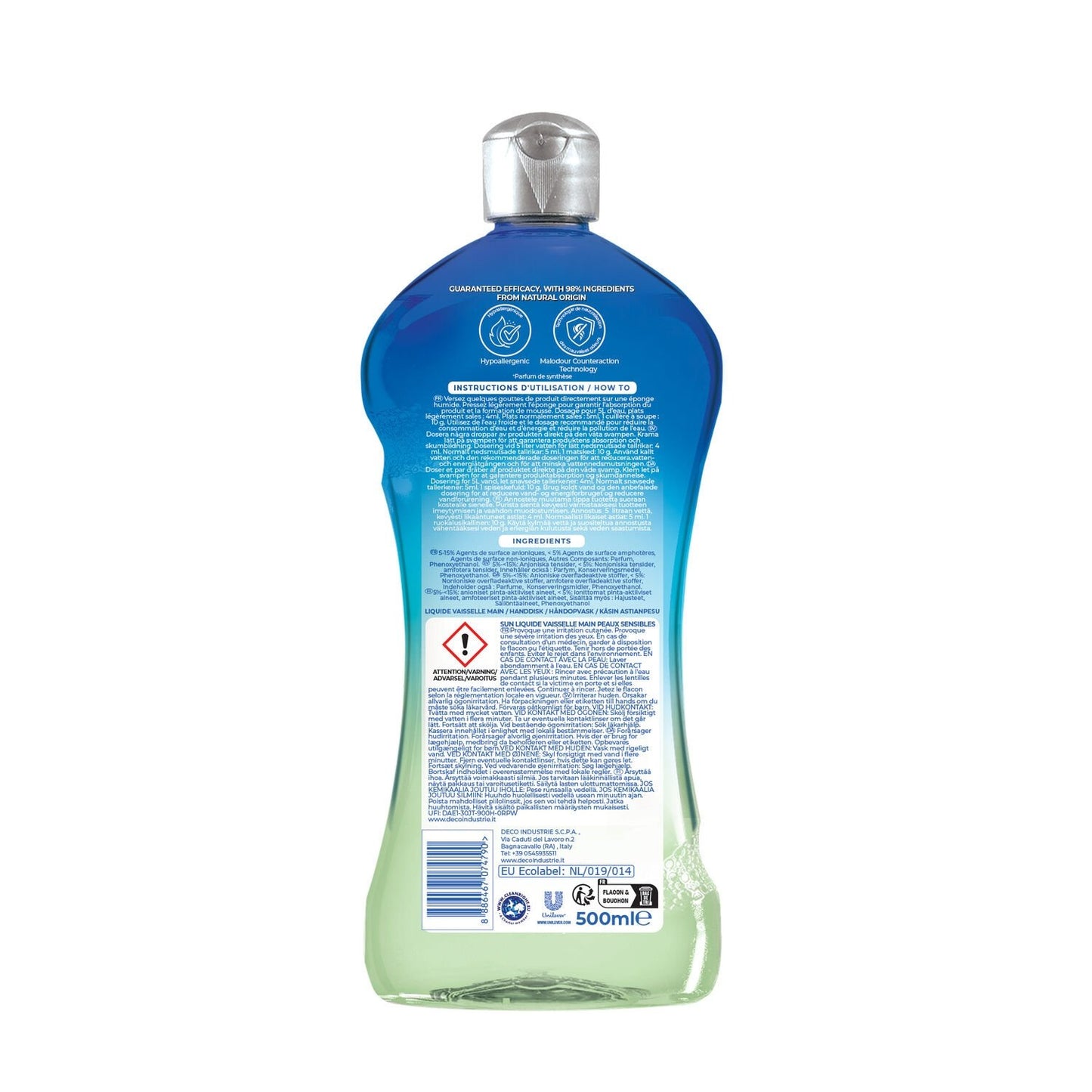 Liquide Vaisselle Peaux Sensibles Aloe Vera SUN
