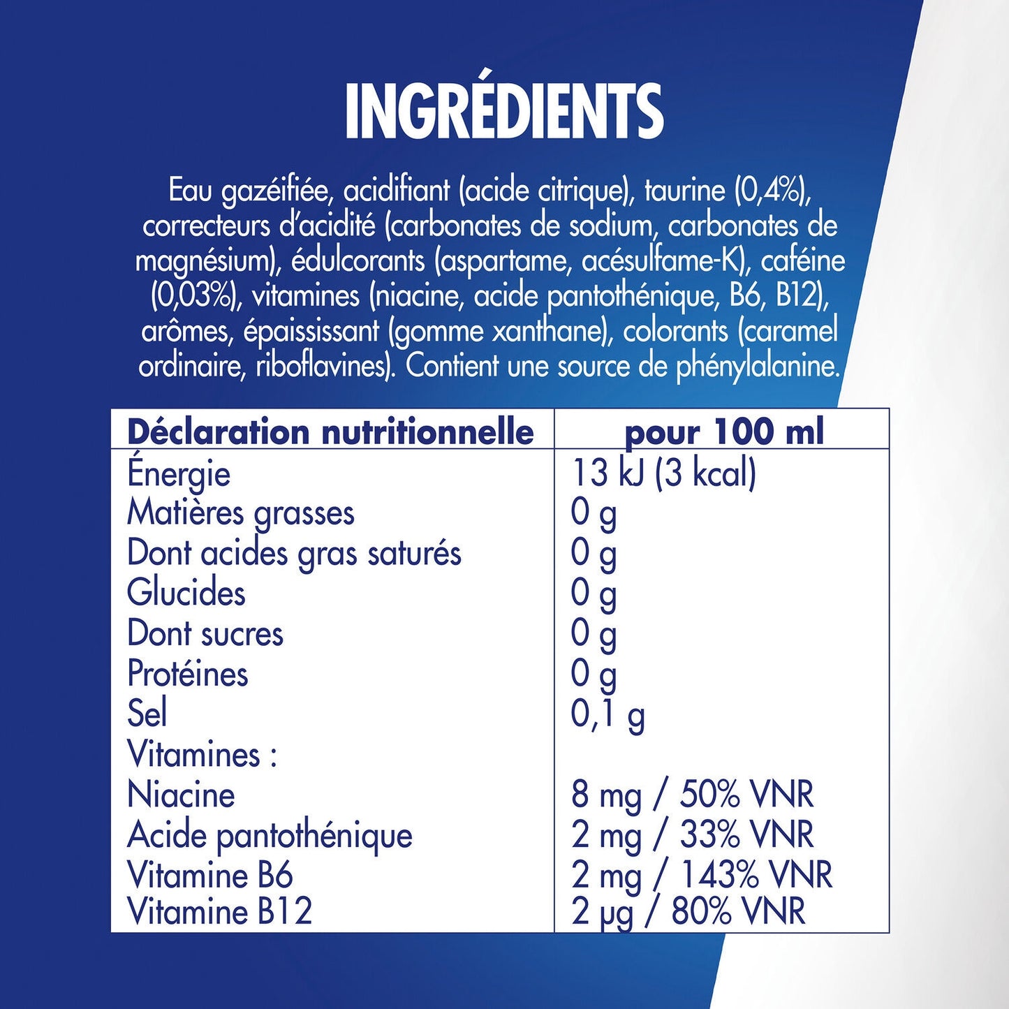 Boisson Énergisante Sans Sucres RED BULL