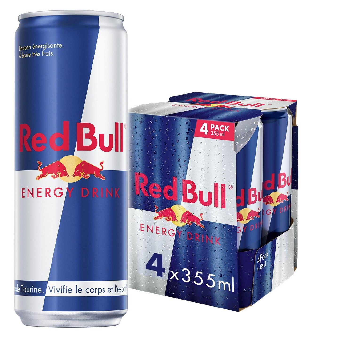 Boisson Énergisante RED BULL le pack de 4 canettes de 35,5cL
