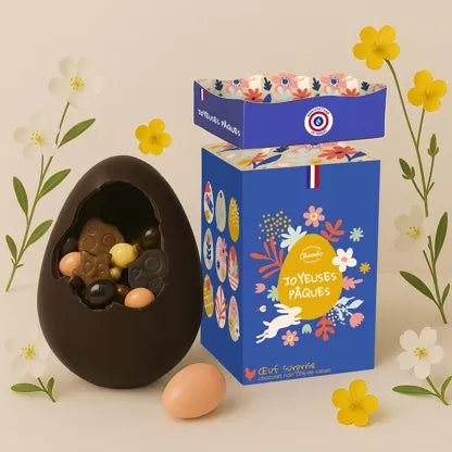 Maxi oeuf surprise chocolat noir 73% de cacao CHOCODIC