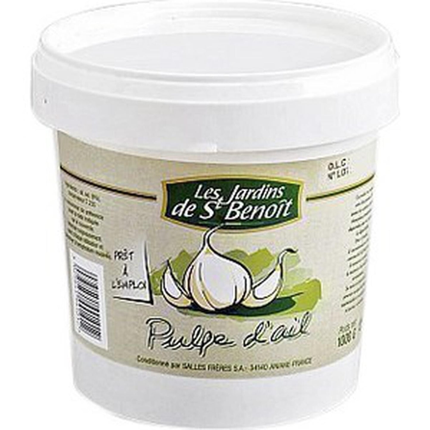 Pulpe d'Ail LES JARDINS DE ST BENOIT le seau d'1Kg
