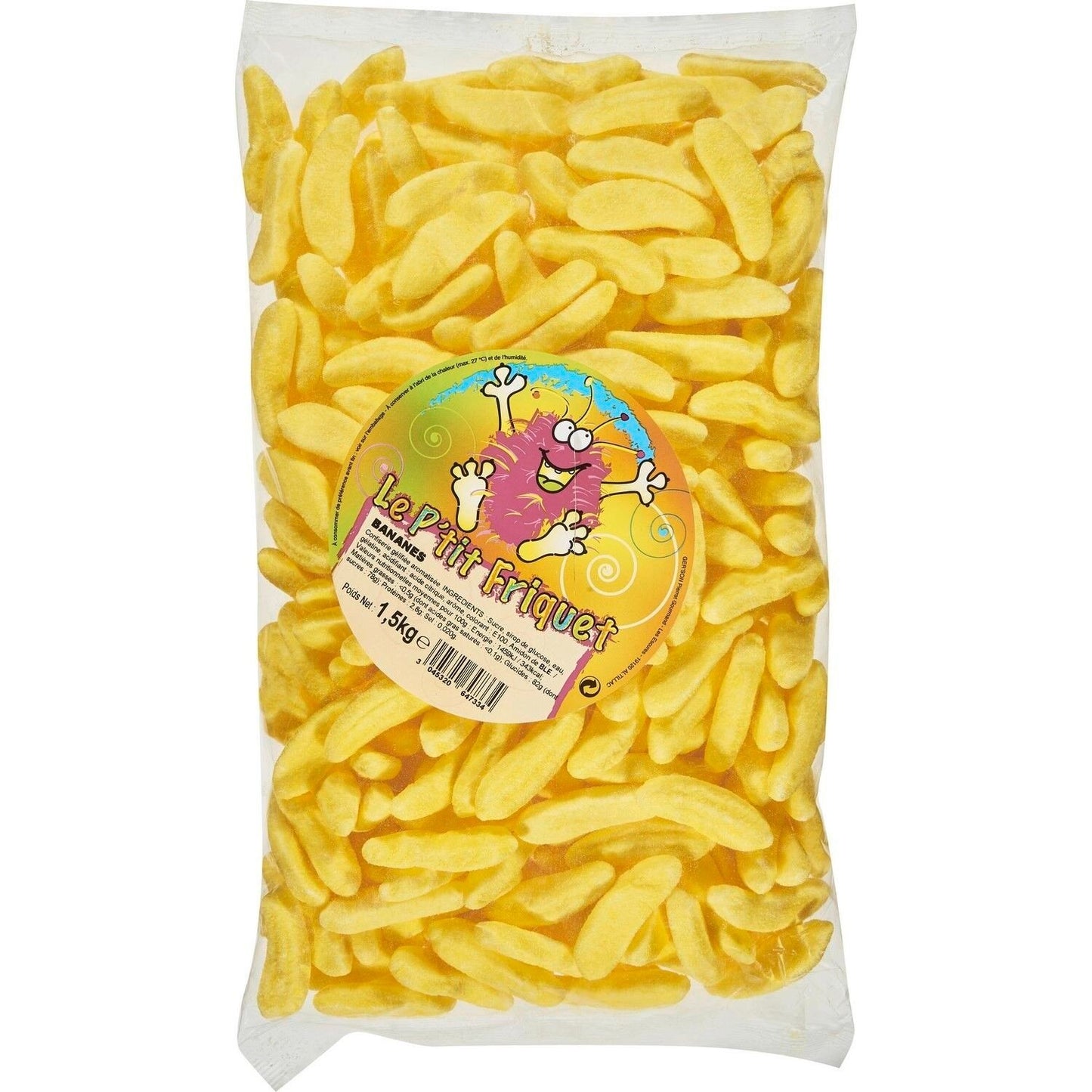 Bonbons Bananes LE P'TIT FRIQUET le paquet de 1,5Kg